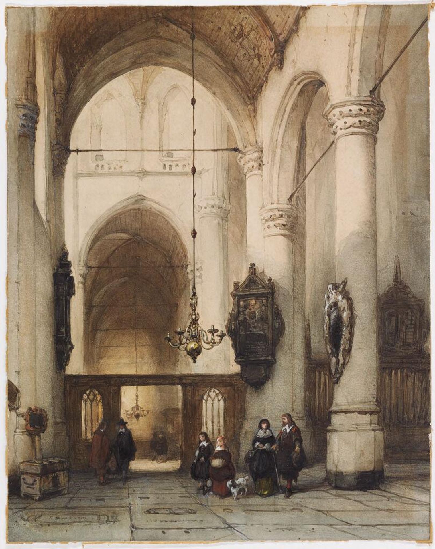 Church Interior by Johannes Bosboom