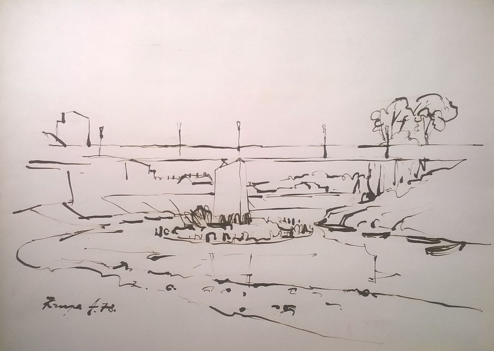 The Banija bridge by Alfred Krupa