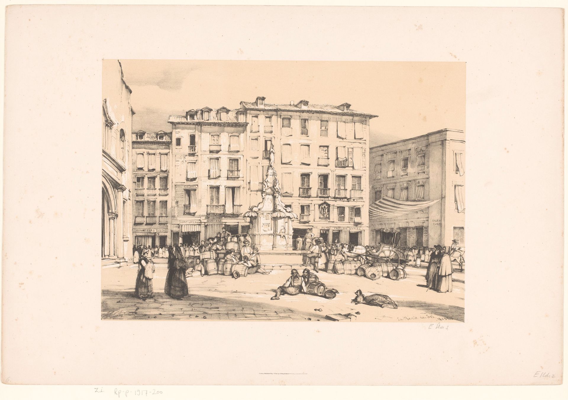Sketches of a trip to Spain: Puerta del Sol, in MadridLa puerta del Sol, Madrid by John Frederick Lewis