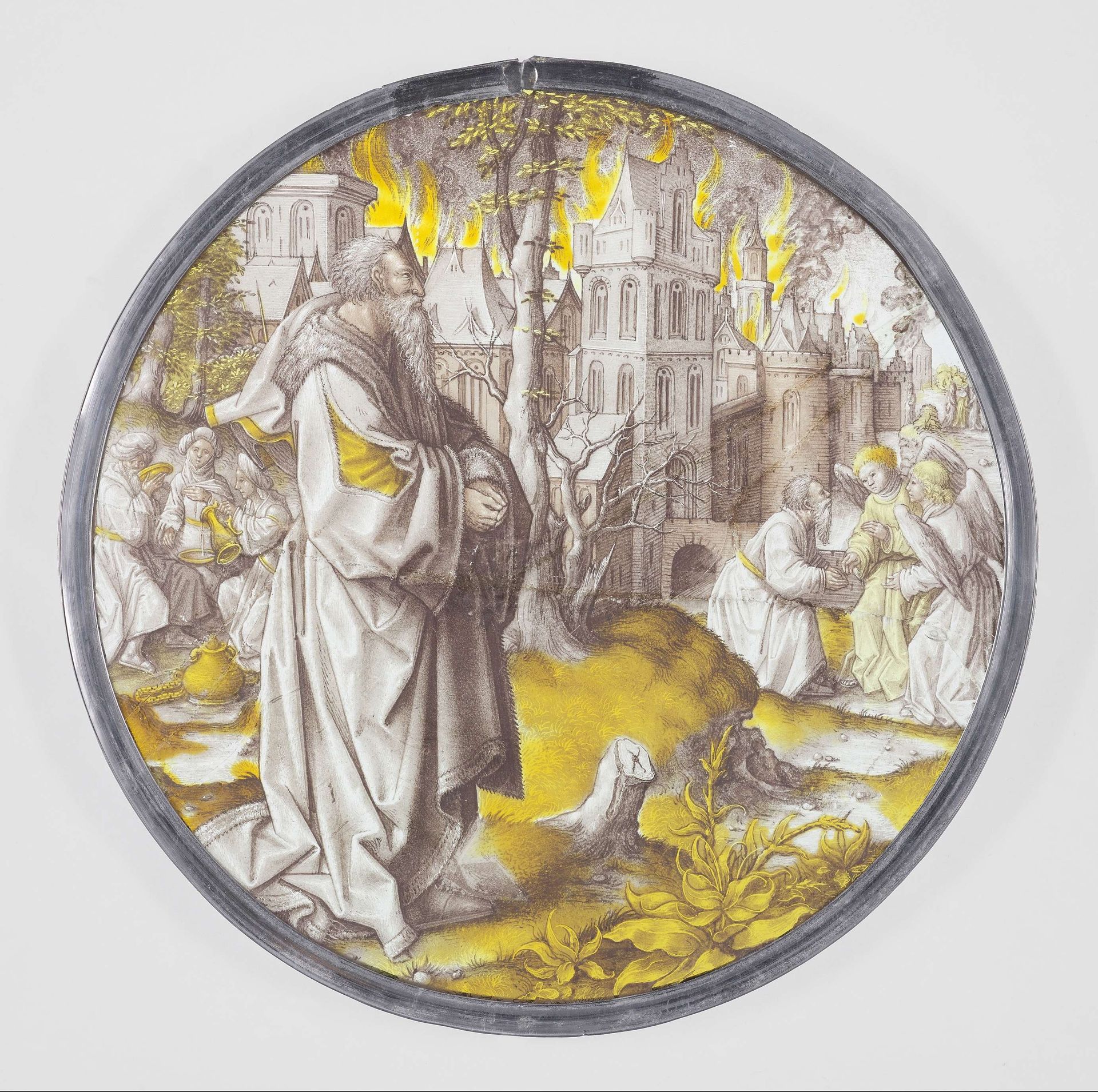 Abraham Sees Sodom in Flames by Dirck Vellert
