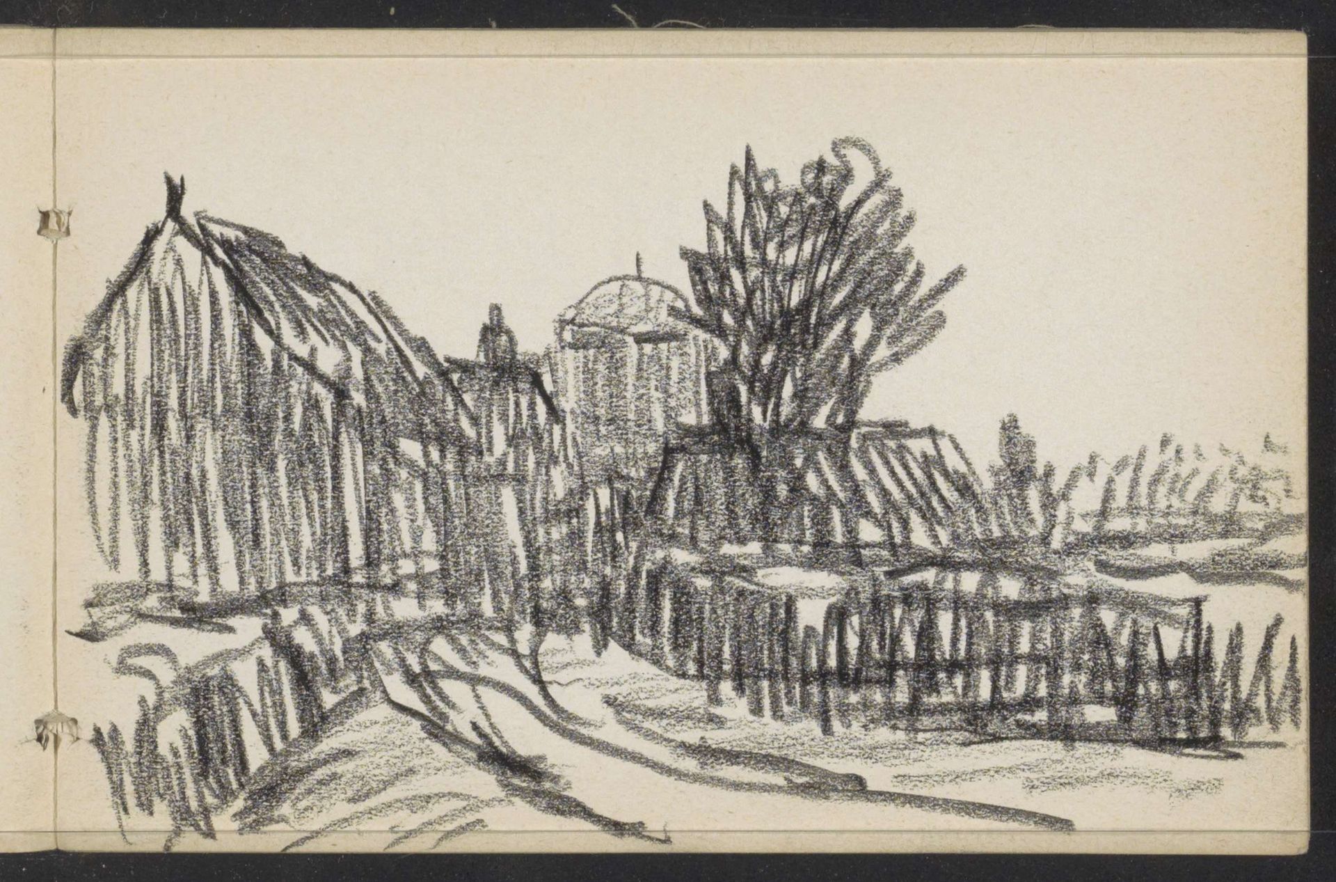 Gezicht op een dorp by Alexander Shilling