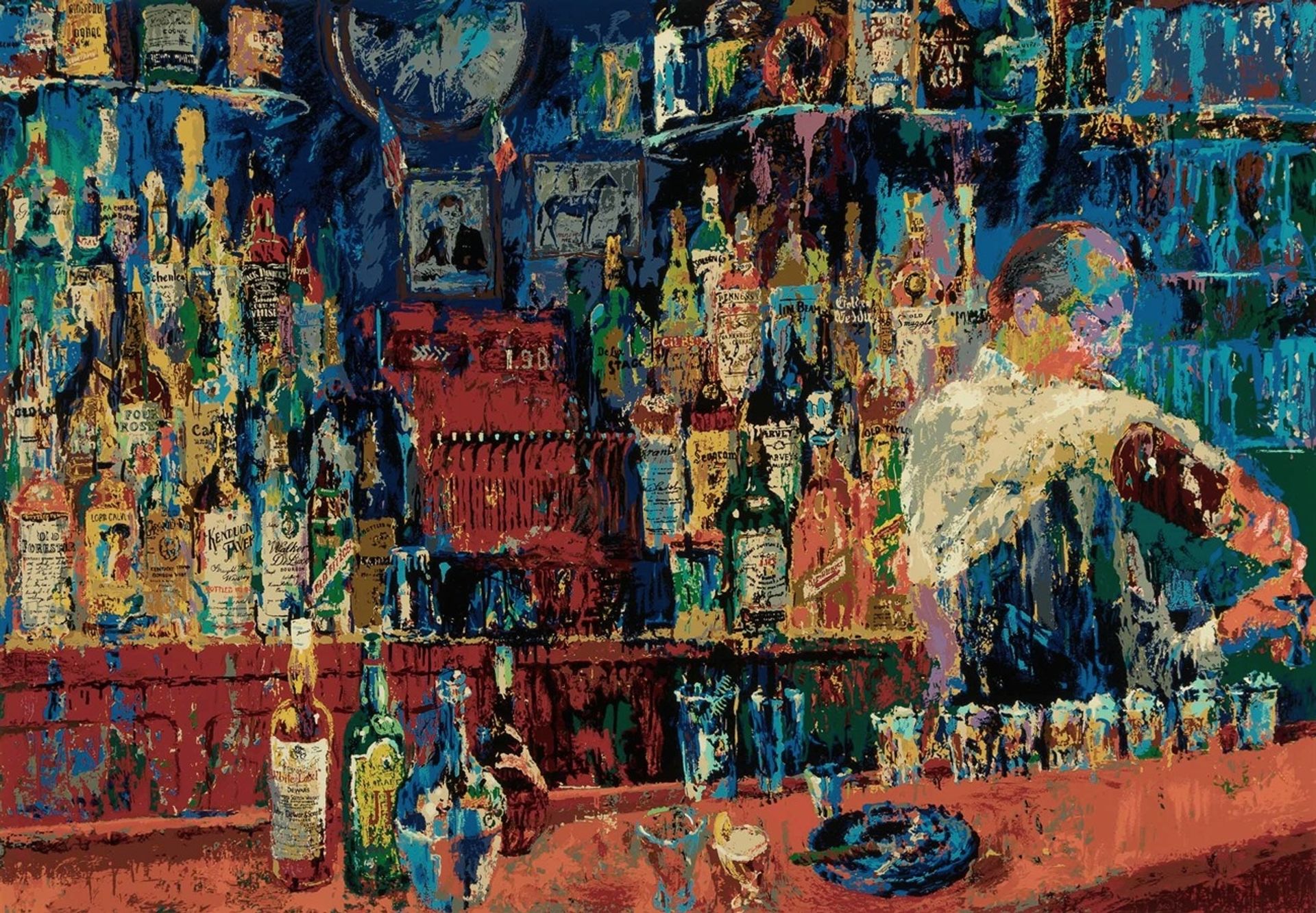 Irish-American Bar, Mixologist II by LeRoy Neiman