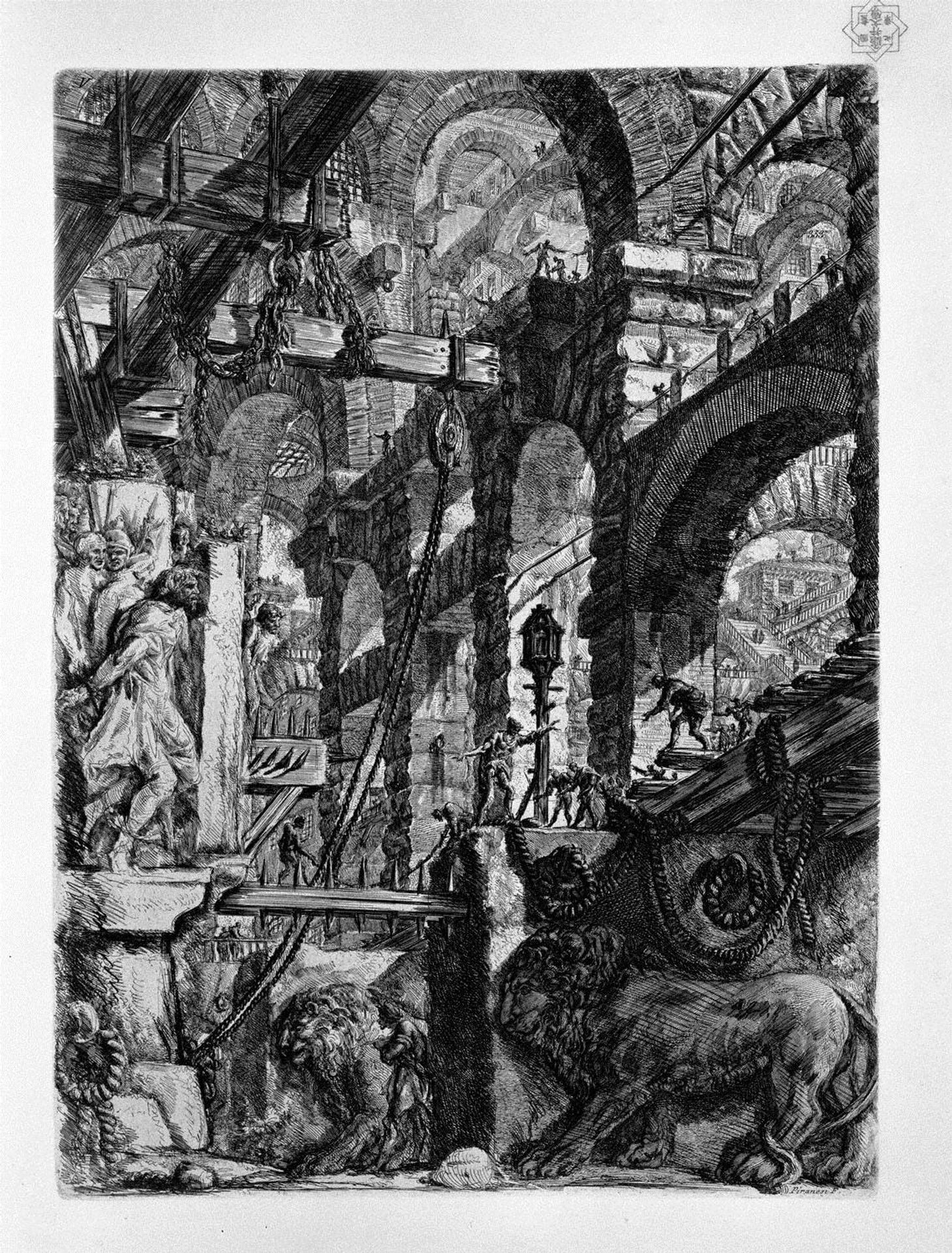 The Lion Bas-Reliefs by Giovanni Battista Piranesi