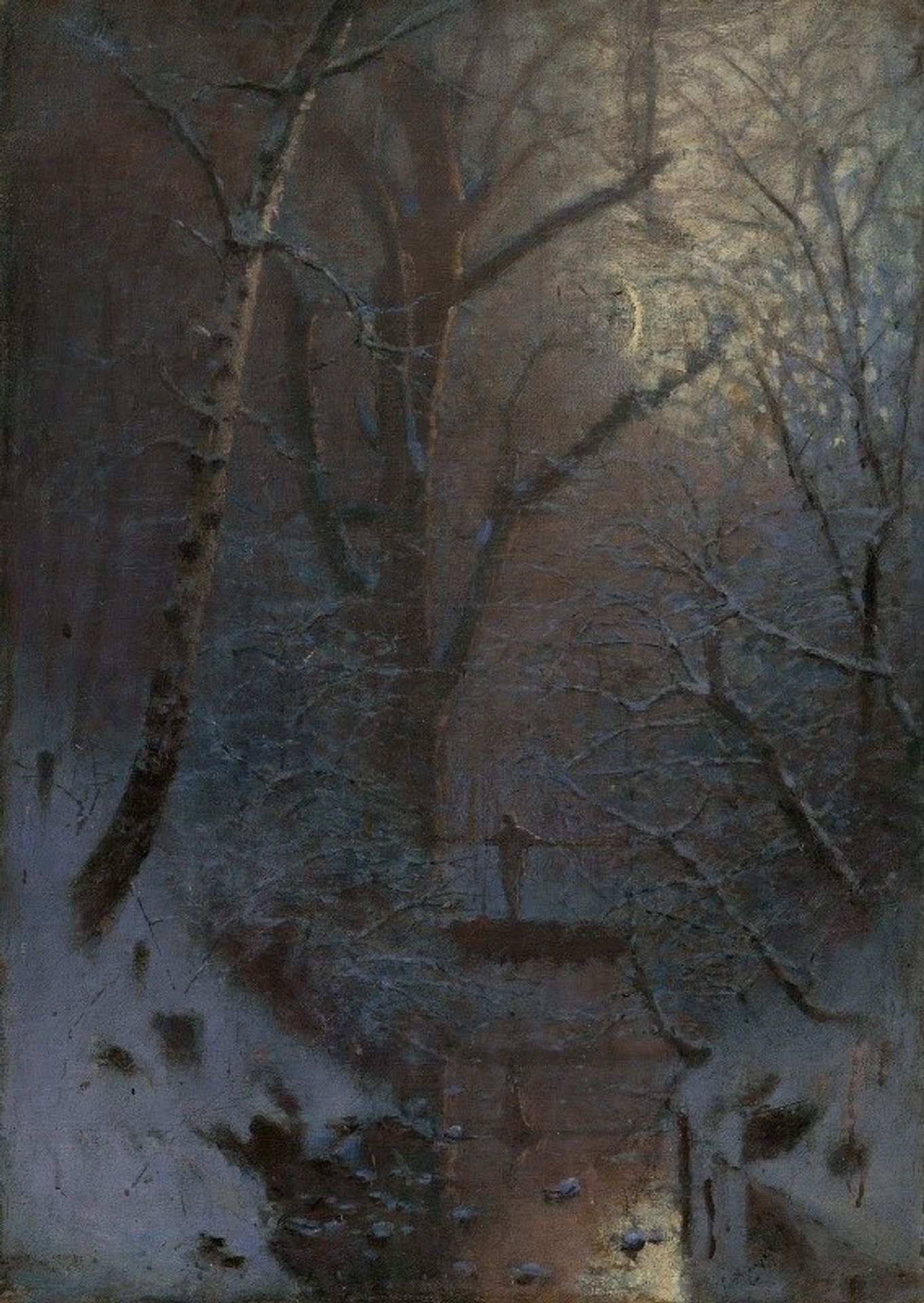 Winter. Winter Night by Ladislav Mednyánszky