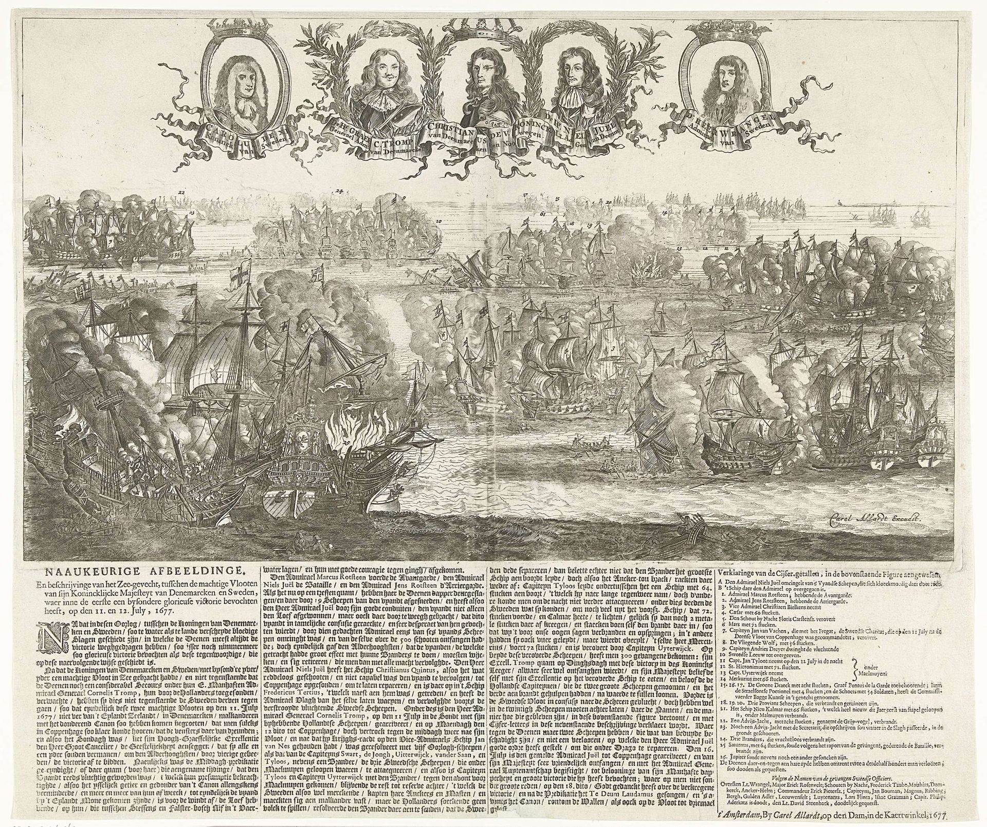 Zeeslag in de Kooge Bocht, 1677 by Anonymous