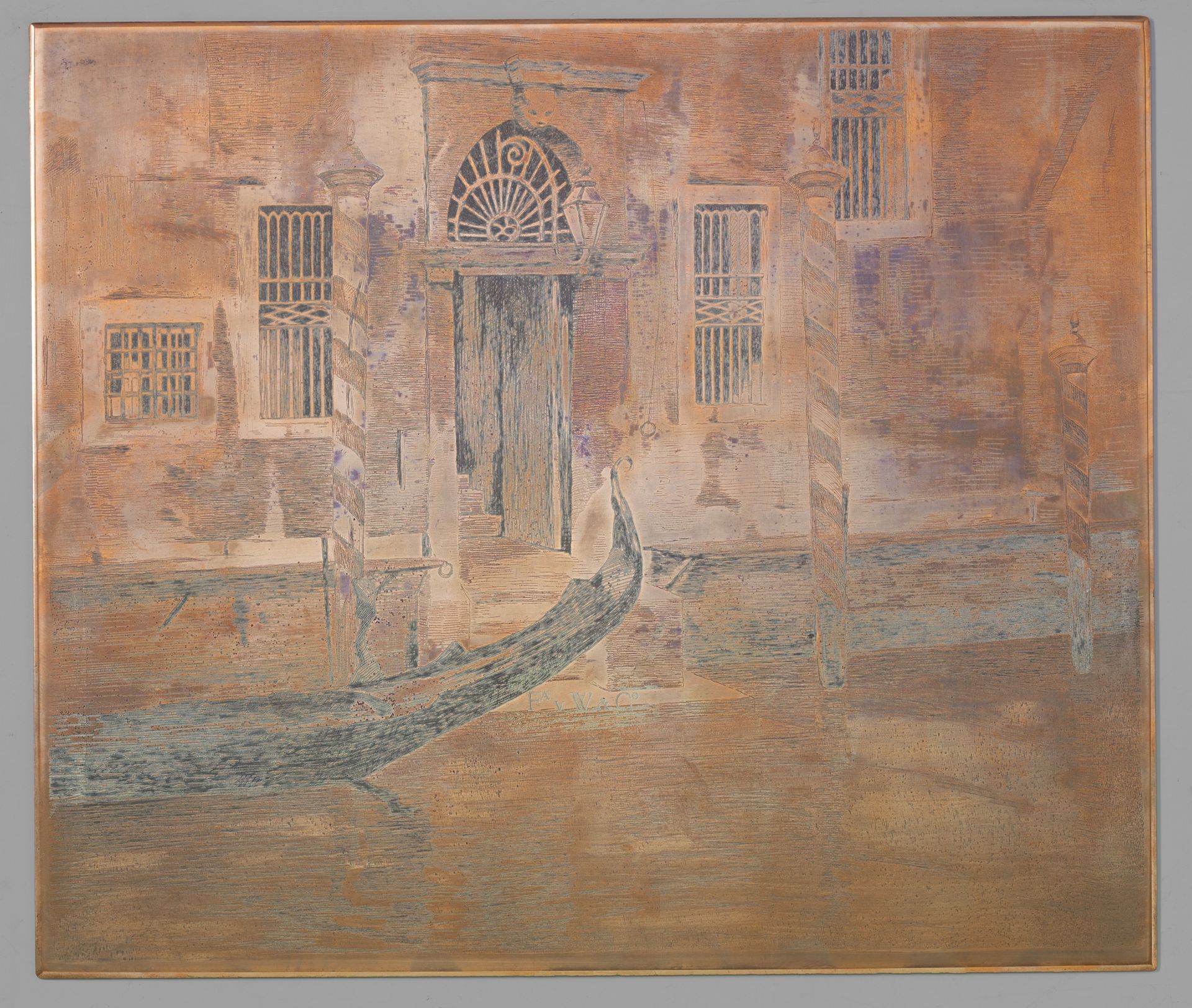 Gondel komt aanvaren in het Canal Grande, Venetië by Willem Witsen