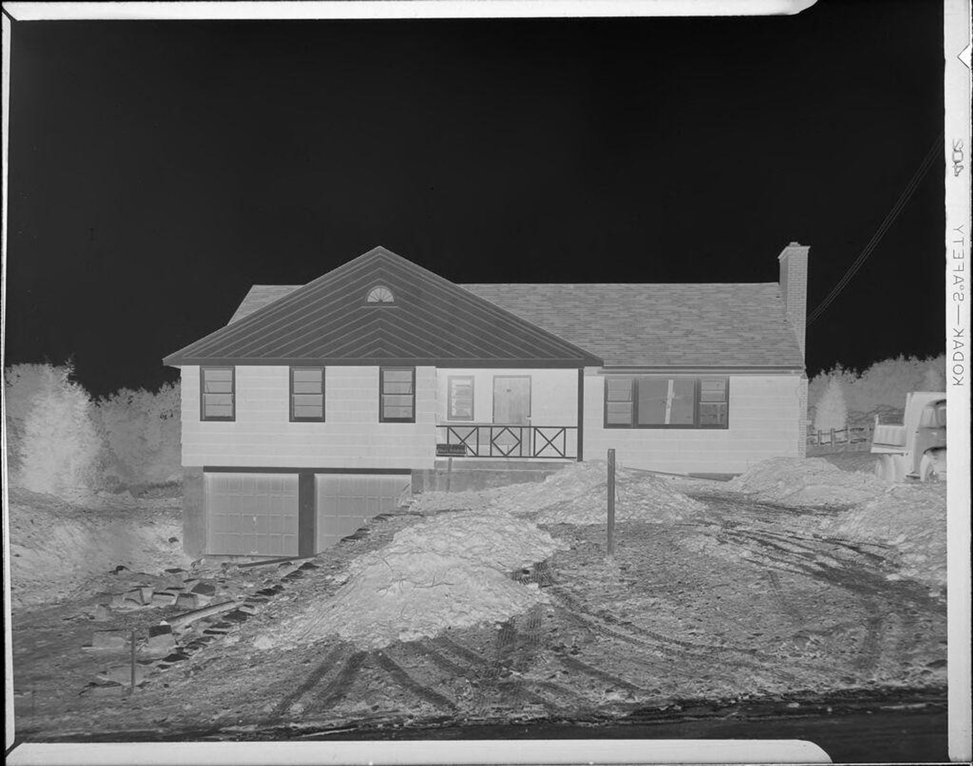 Untitled (house with construction in front) by Robert Burian