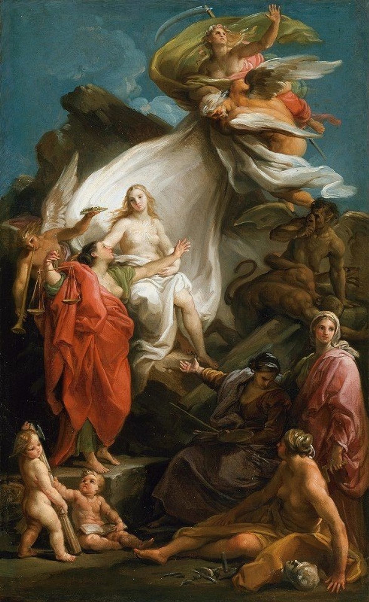 Time Unveiling Truth by Pompeo Batoni