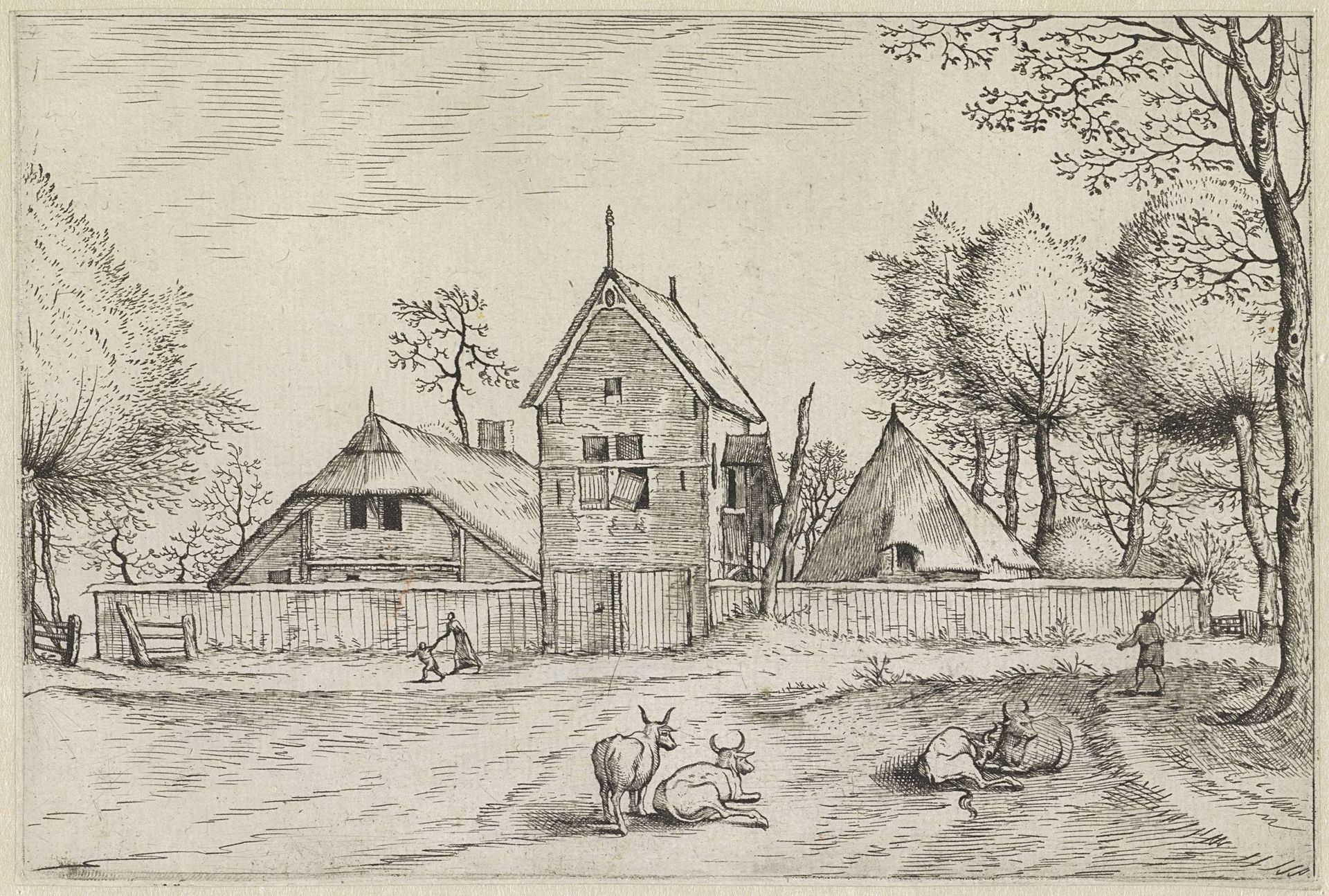 Boerenhofstede by Johannes of Lucas van Doetechum