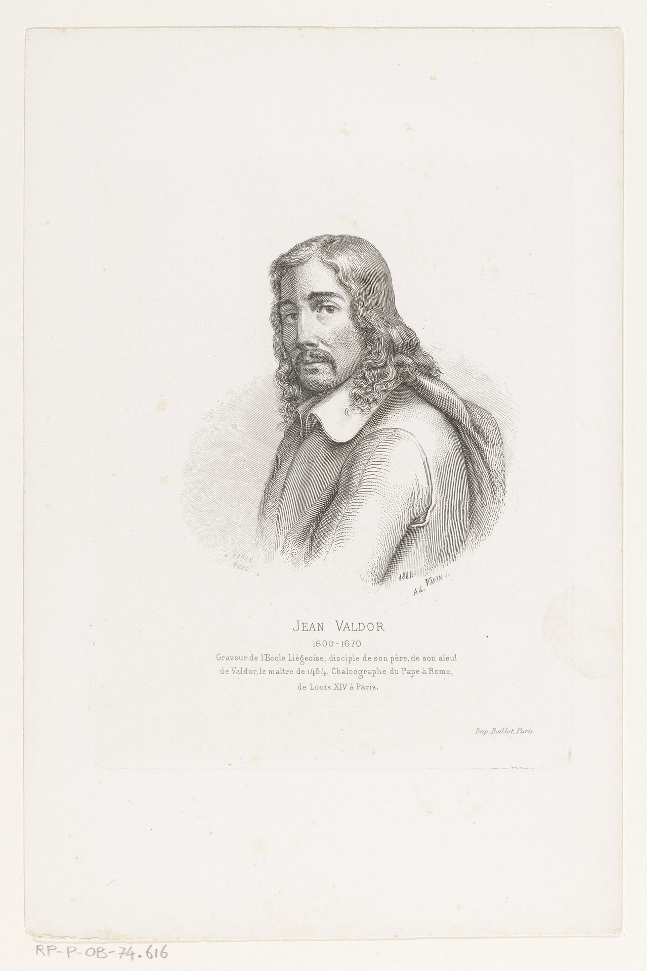 Portret van Johannes Valdor (II) by Adolphe Varin
