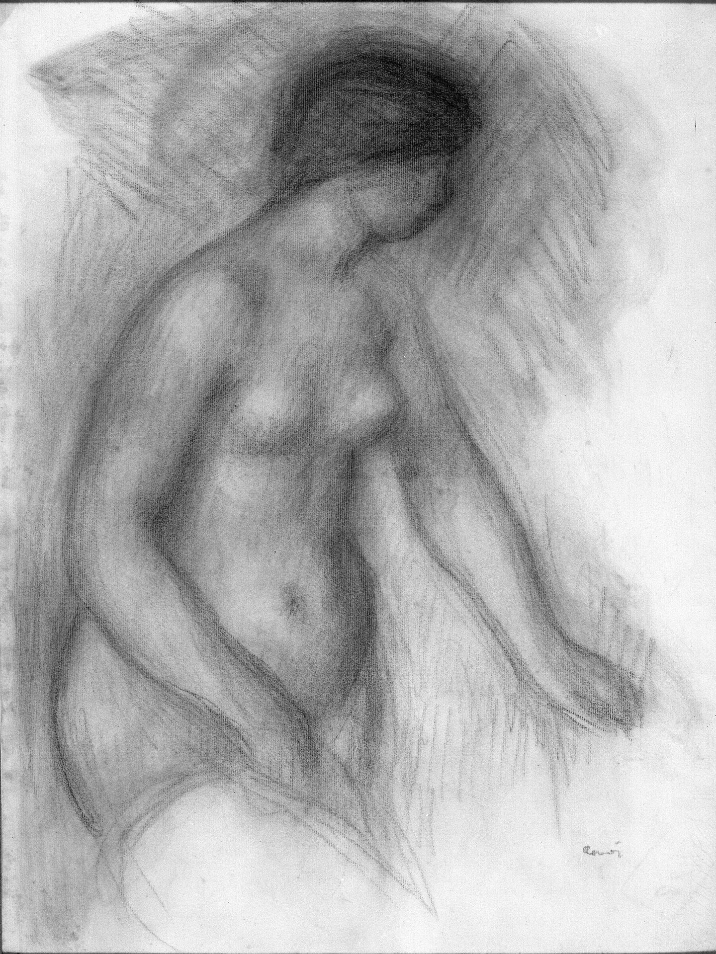 Study of a Female Nude by Pierre-Auguste Renoir