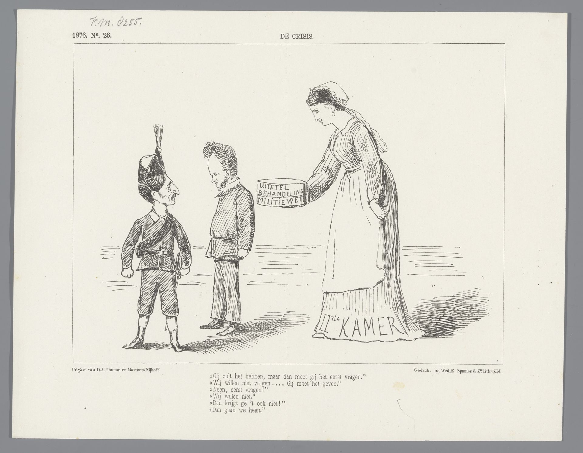 Standbeeld van Willem II, koning der Nederlanden, op het Buitenhof te Den Haag, 1854 by Anonymous