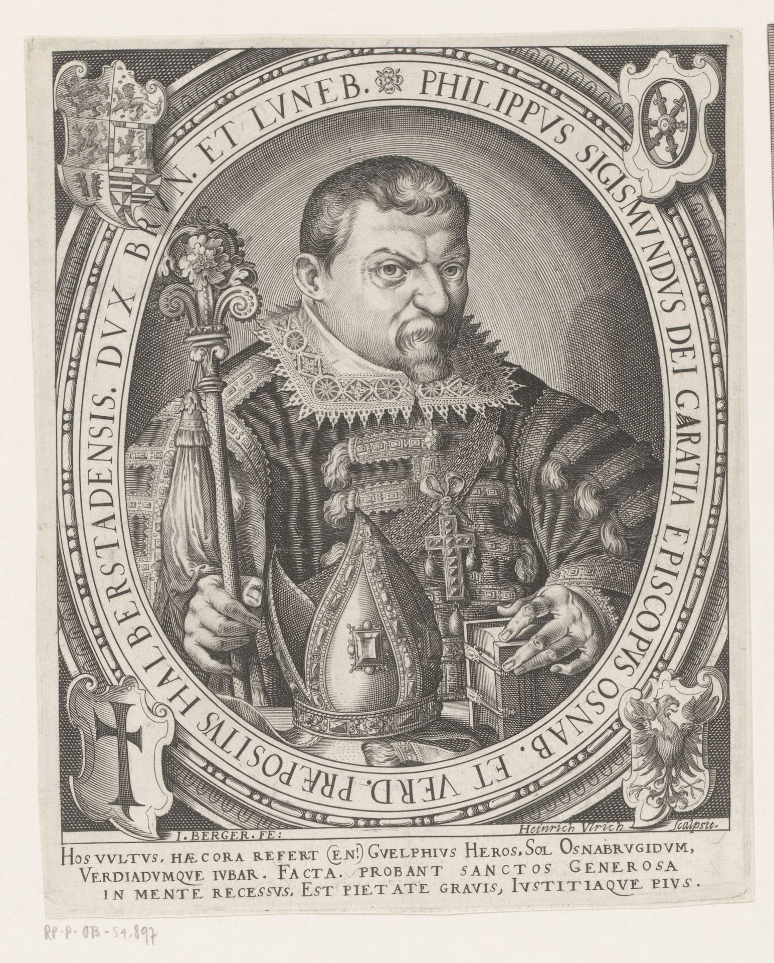 Portret van Philipp Sigismund von Braunschweig-Wolfenbüttel by Heinrich Ulrich