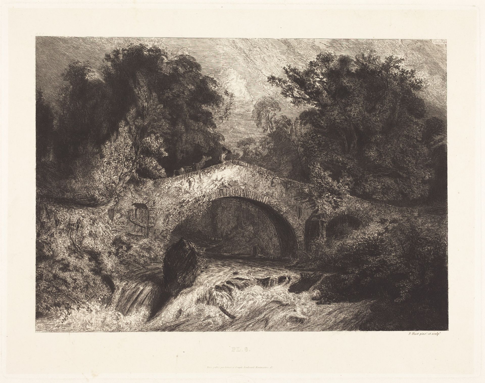 A Bridge in Auvergne (Un pont en Auvergne) by Paul Huet