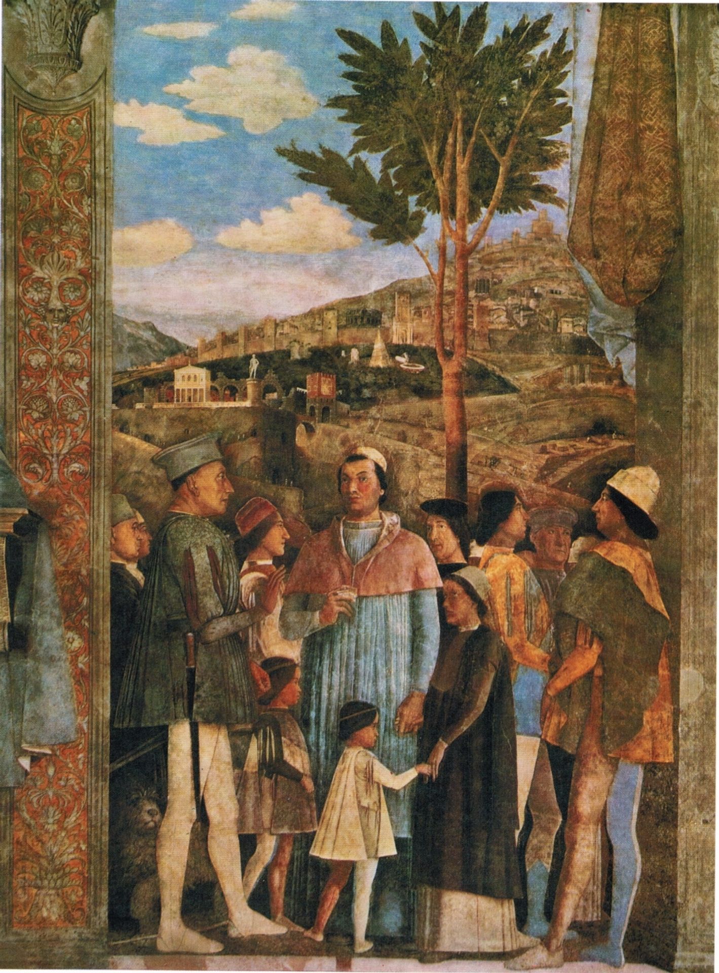Meeting of Duke Ludovico II Gonzaga with Cardinal Francesco Gonz (fragment) by Andrea Mantegna