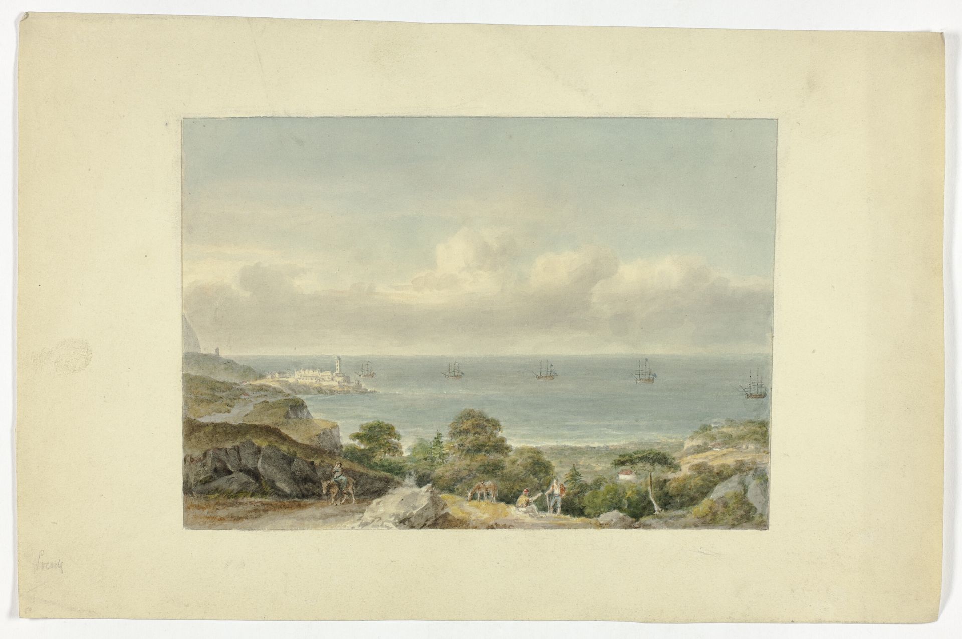 Mediterranean Seascape with Port by Nicholas Pocock