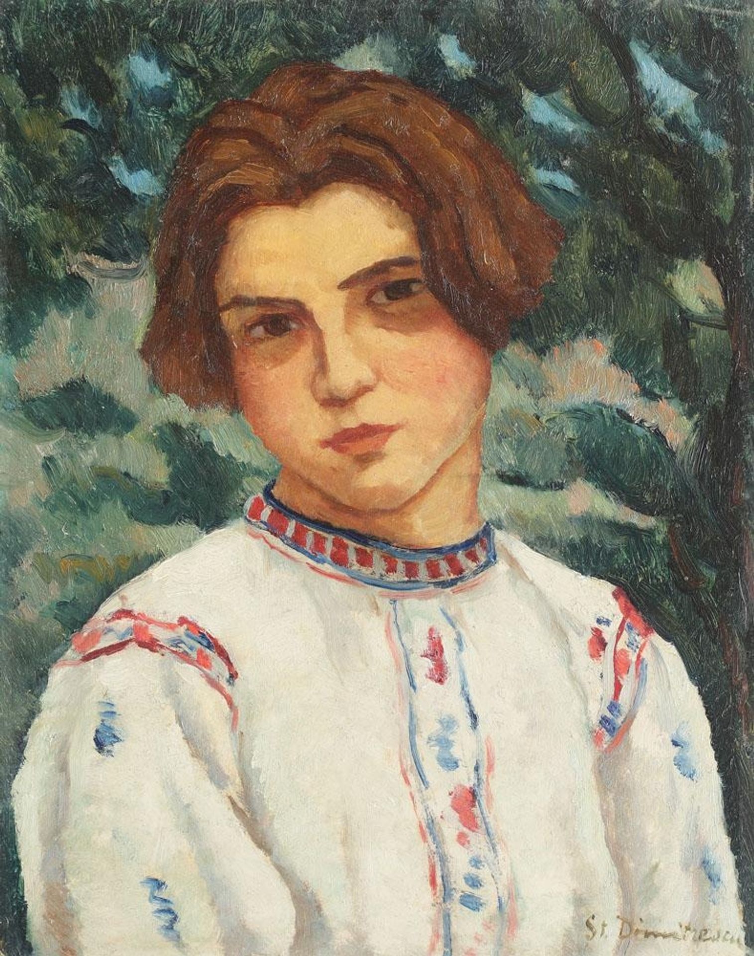Peasant Woman from Săvârşin by Stefan Dimitrescu