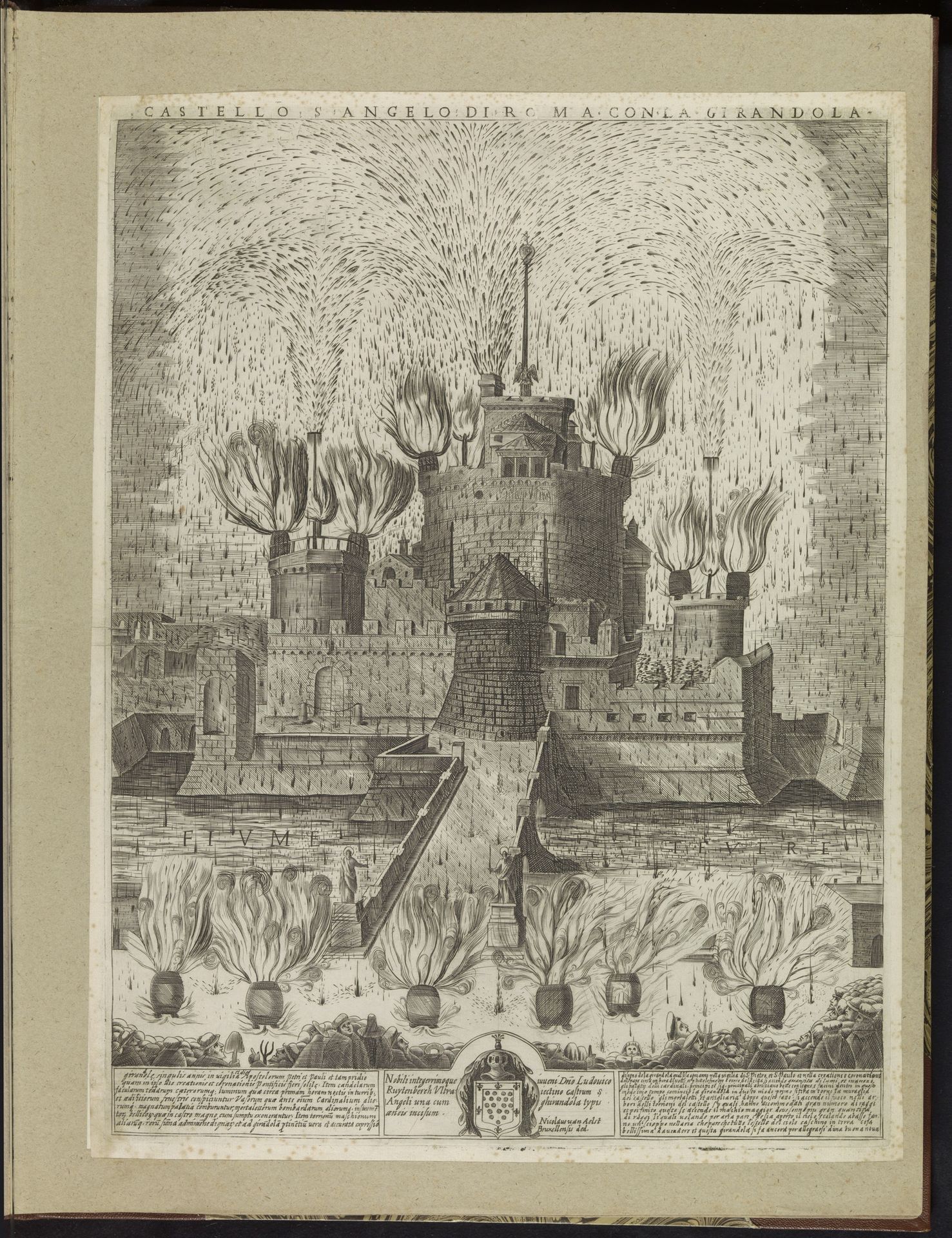 Vuurwerk vanaf de Engelenburcht by Anonymous