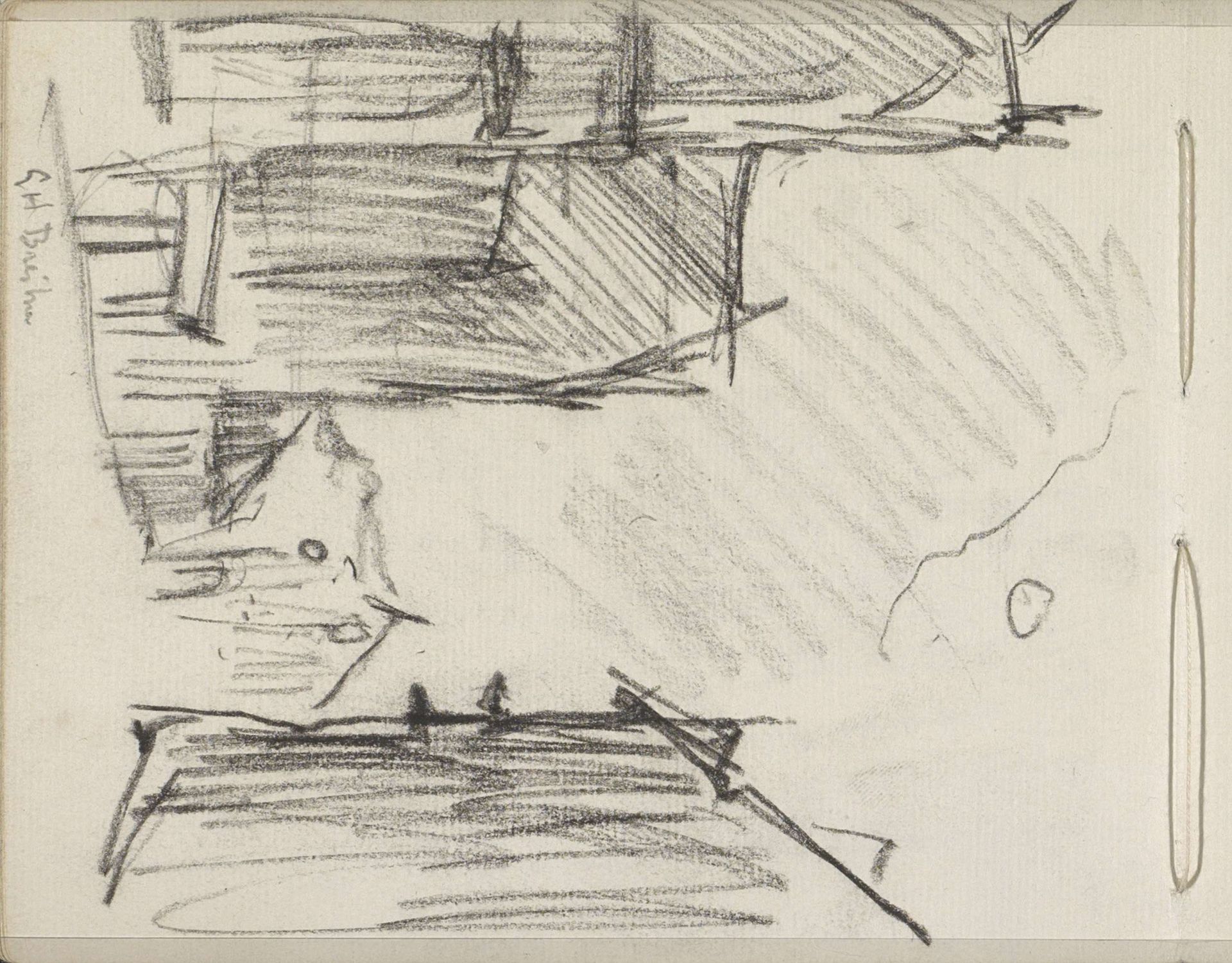 Gezicht op de Mozes en Aäronstraat te Amsterdam met de Nieuwe Kerk by George Hendrik Breitner