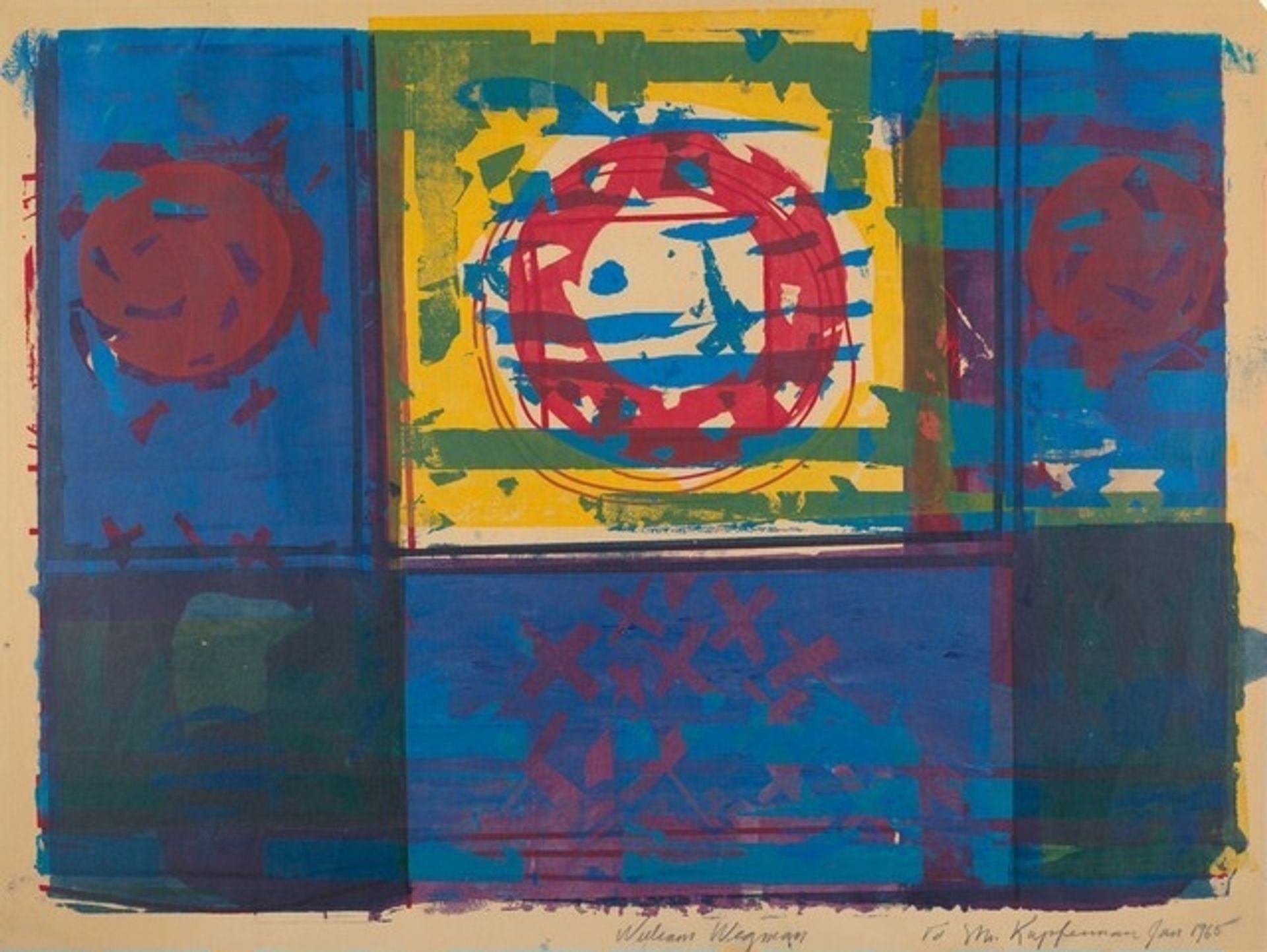 Untitled (Abstraction with Red Circles) by William Wegman
