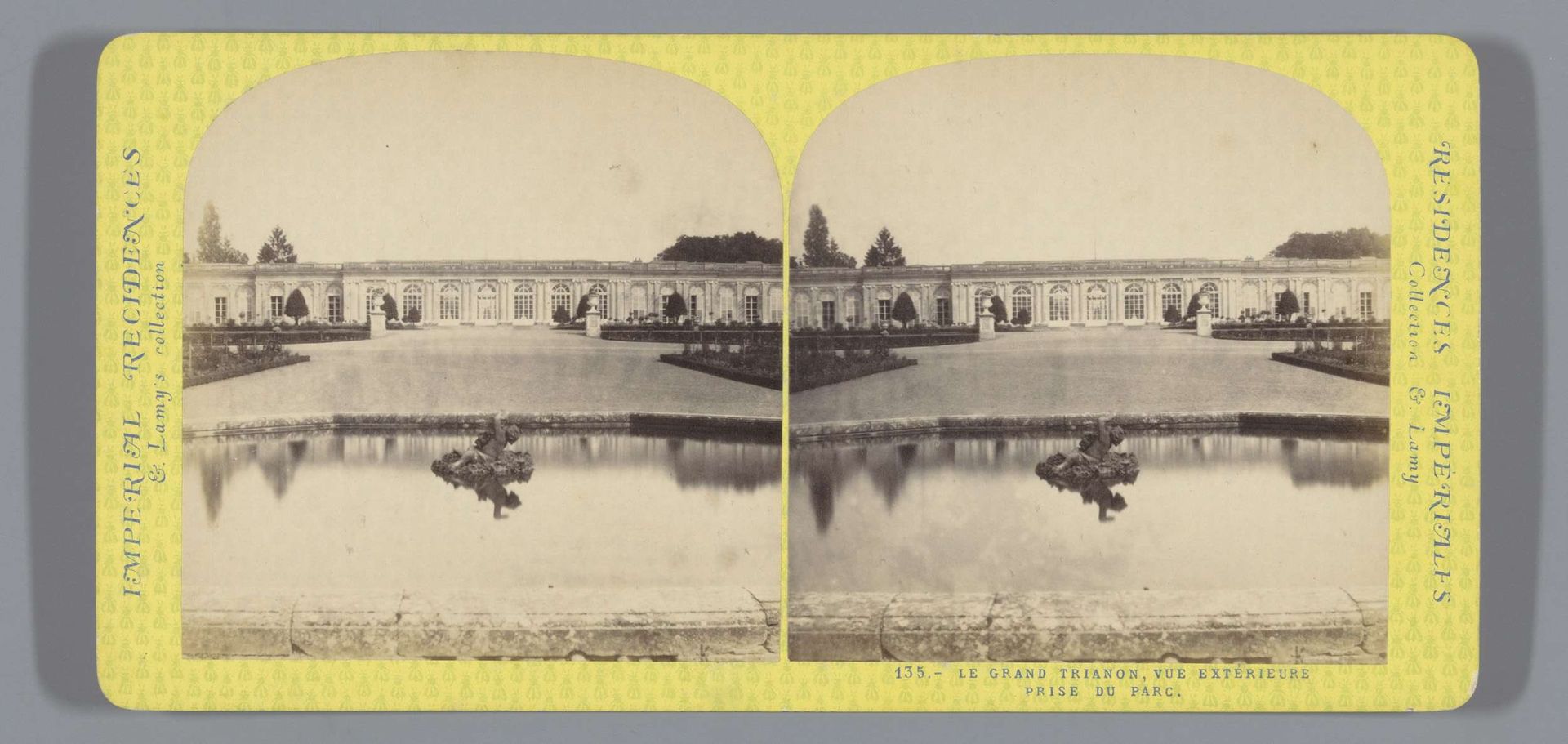 Gezicht op het Grand Trianon in de tuin van Versailles by Ernest Eléonor Pierre Lamy