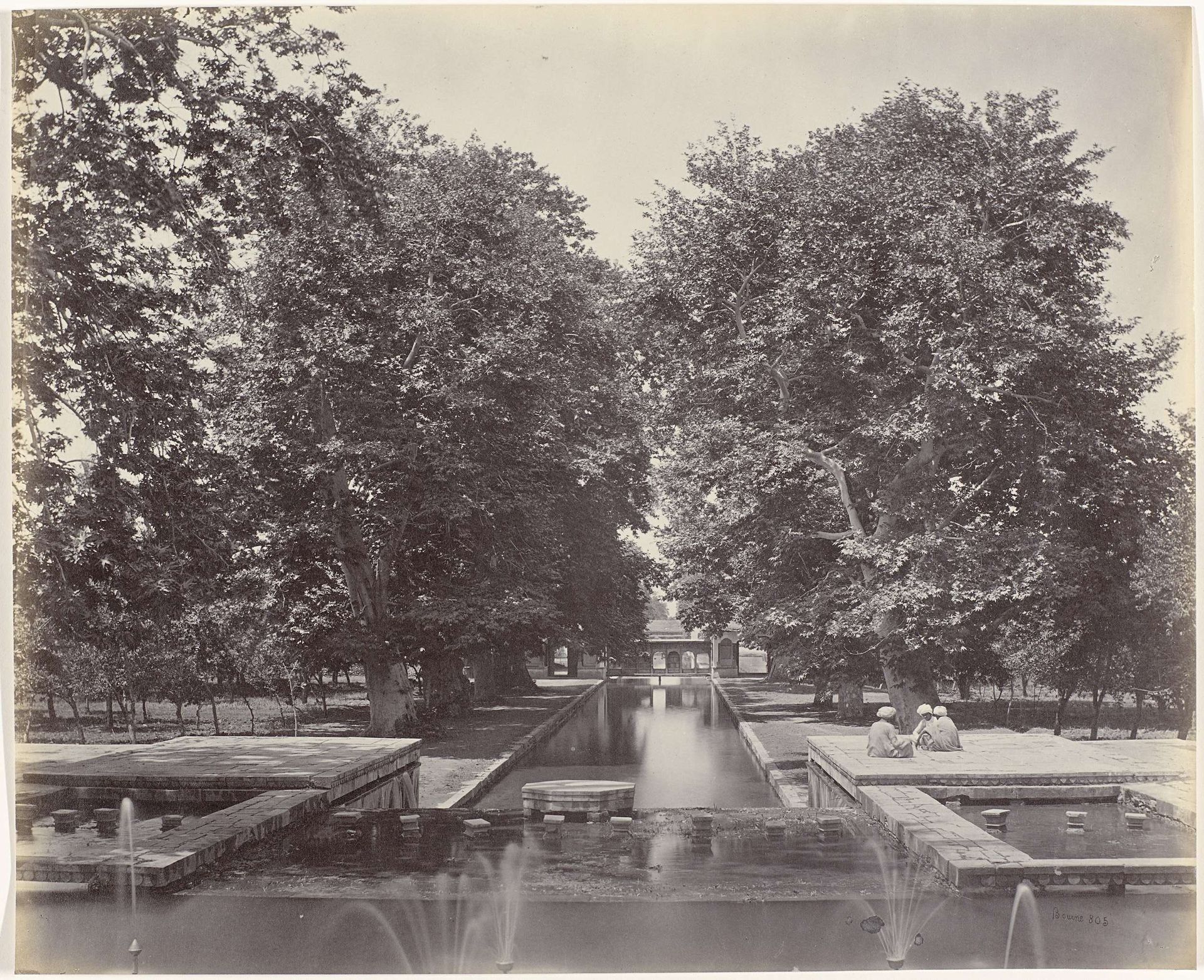 Shalimar Bagh in Srinagar, Jammu & Kashmir, India by Samuel Bourne