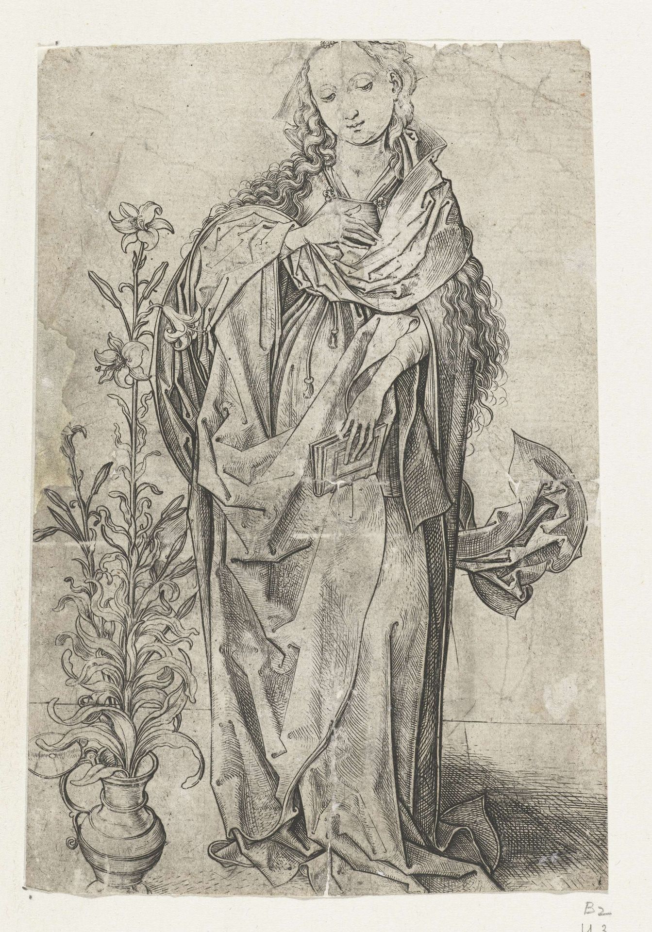 De maagd Maria by Martin Schongauer