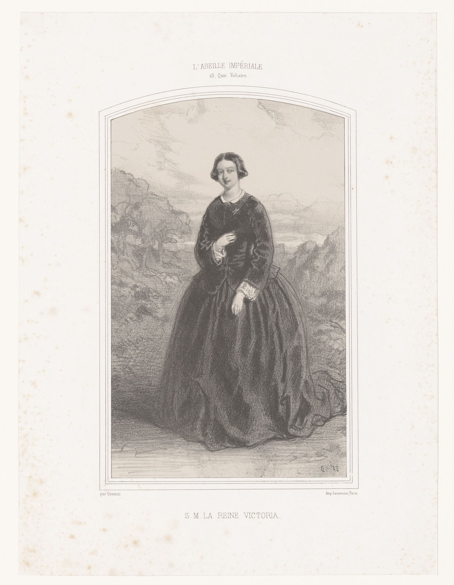 Portret van Koningin Victoria by Paul Gavarni
