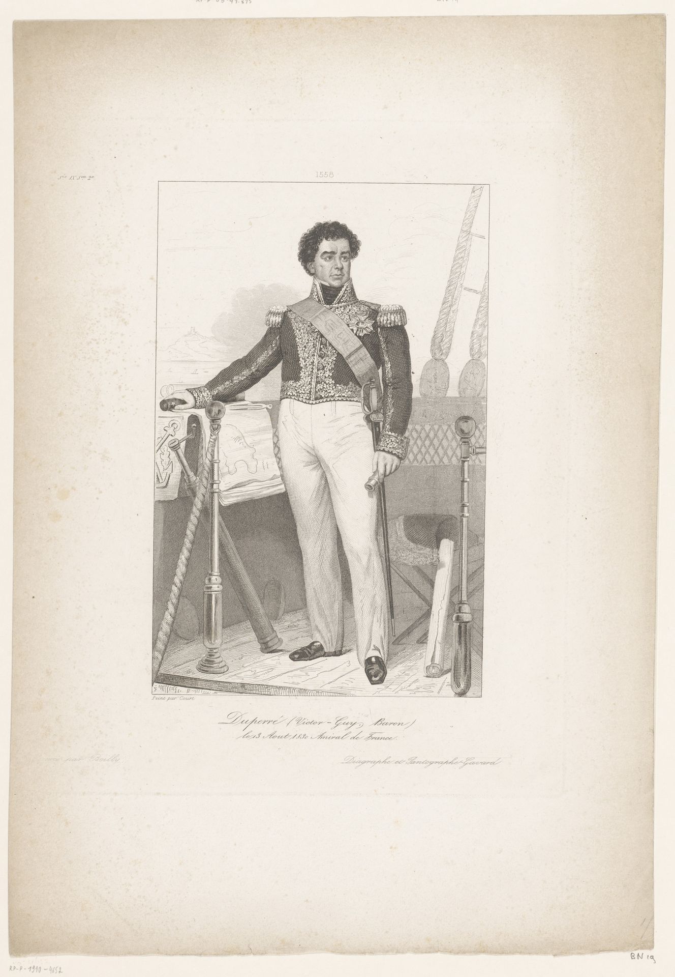 Portret van baron Guy-Victor Duperré by Alphonse Boilly