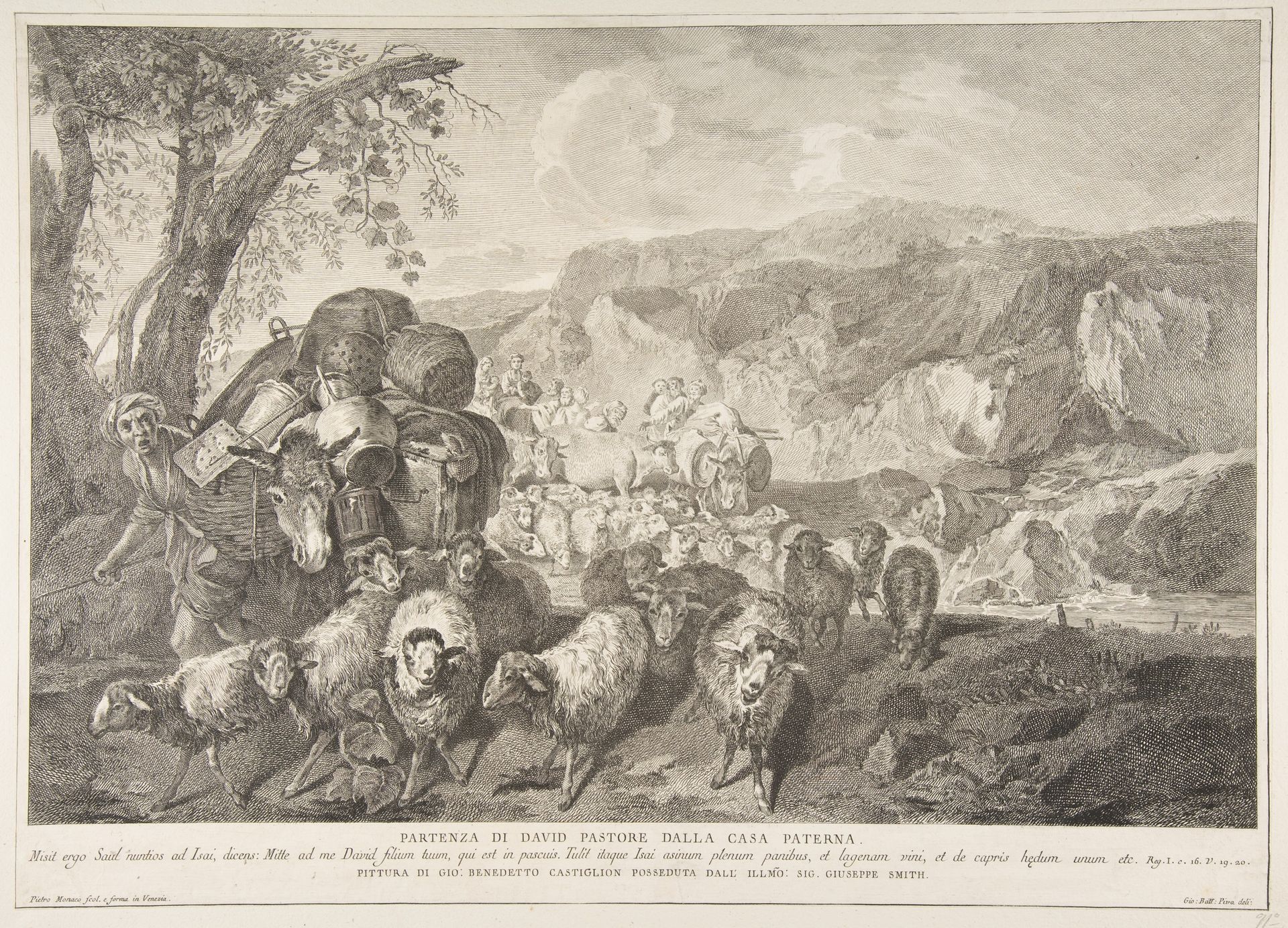 Departure of David the Shepherd from the House of His Father (Partenza di David pastore dalla casa paterna) by Pietro Monaco