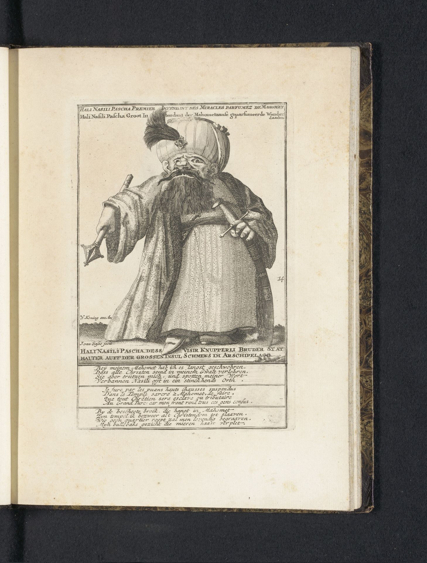 De dwerg Hali Nasili Pascha, 1720 by Joost van Sassen
