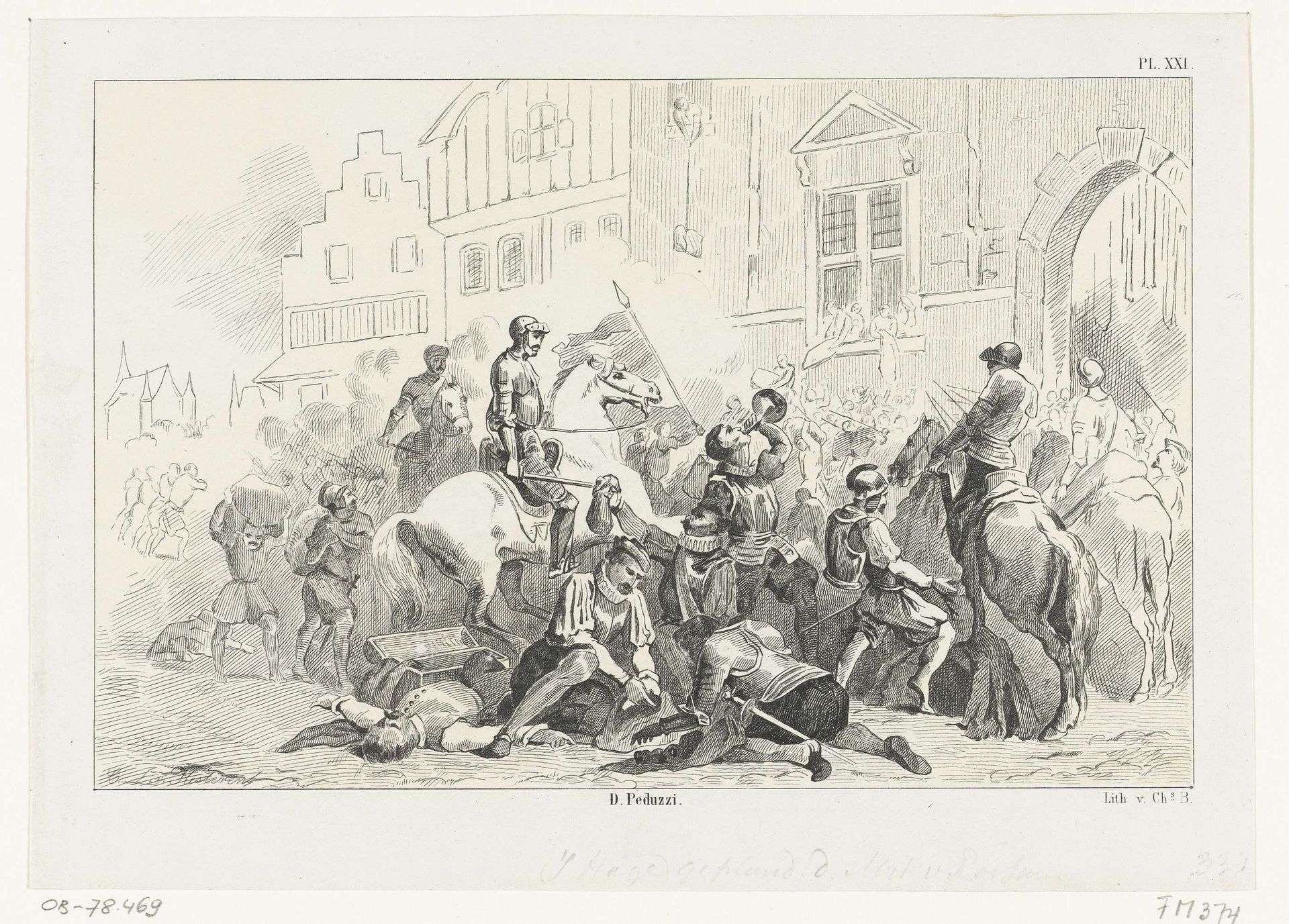 Den Haag geplunderd door Maarten van Rossum, 1528 by Christiaan Lodewijk van Kesteren