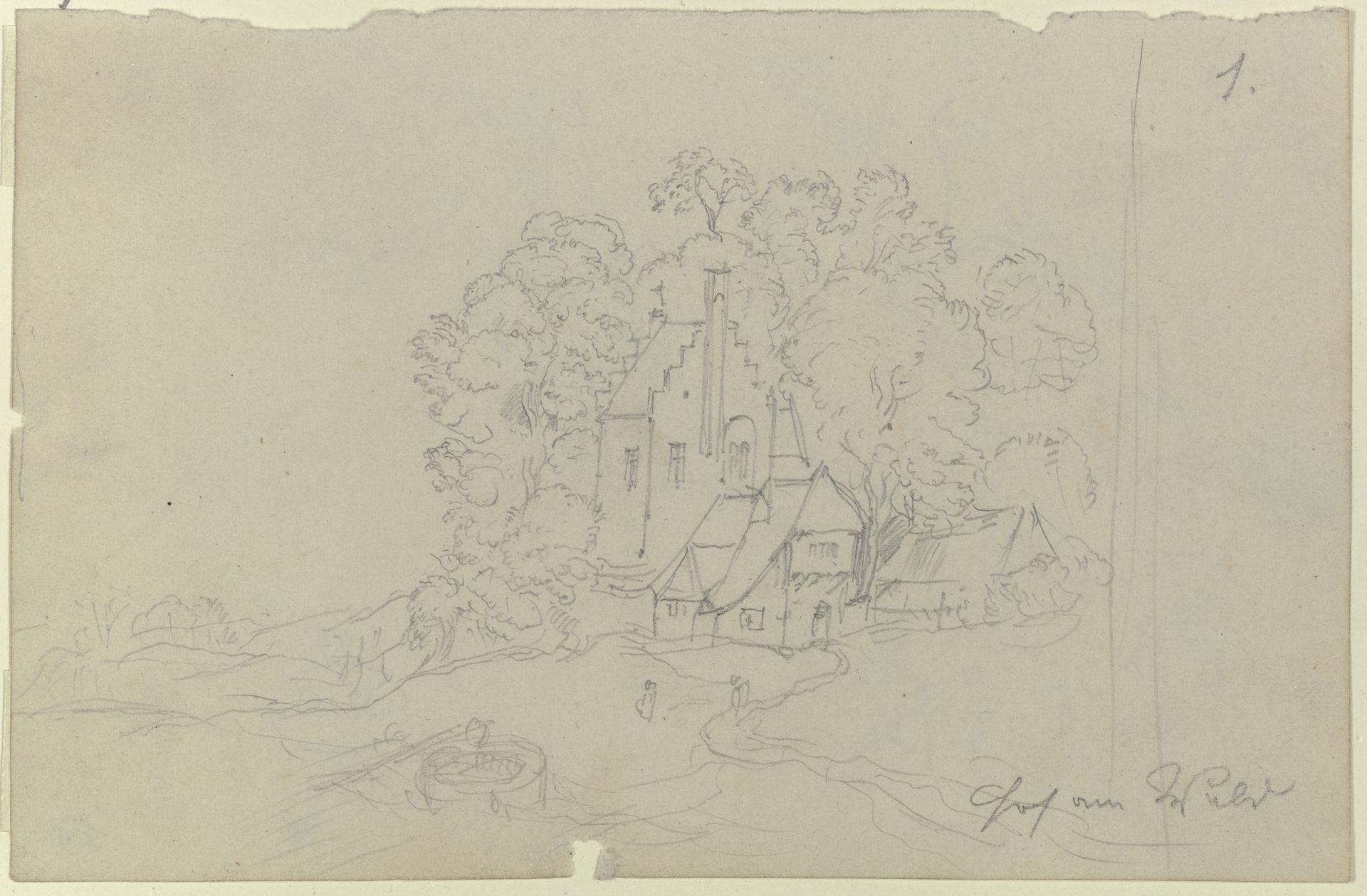 Farm at the edge of the forest by Peter Becker