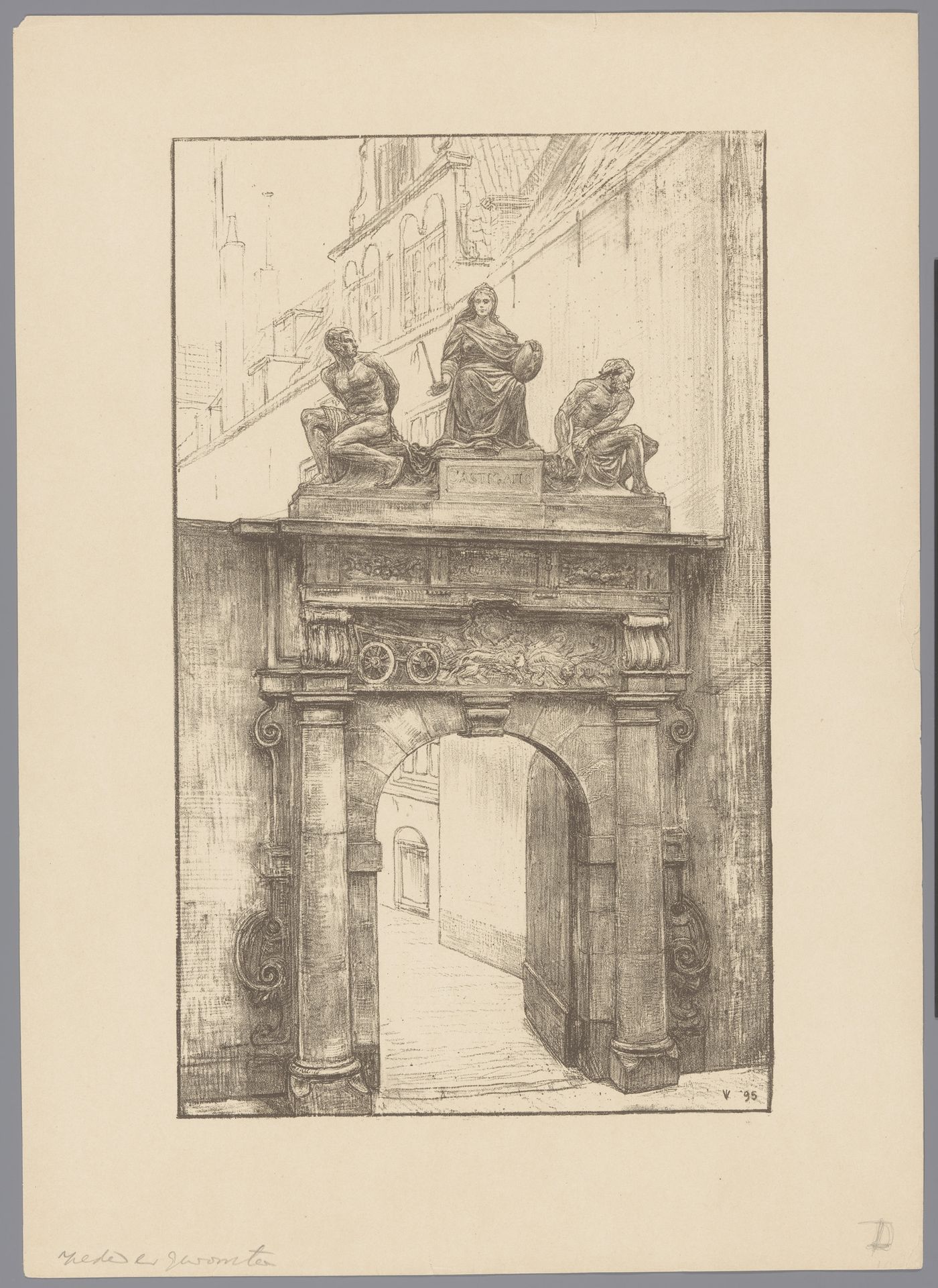 Rasphuispoort te Amsterdam by Jan Veth