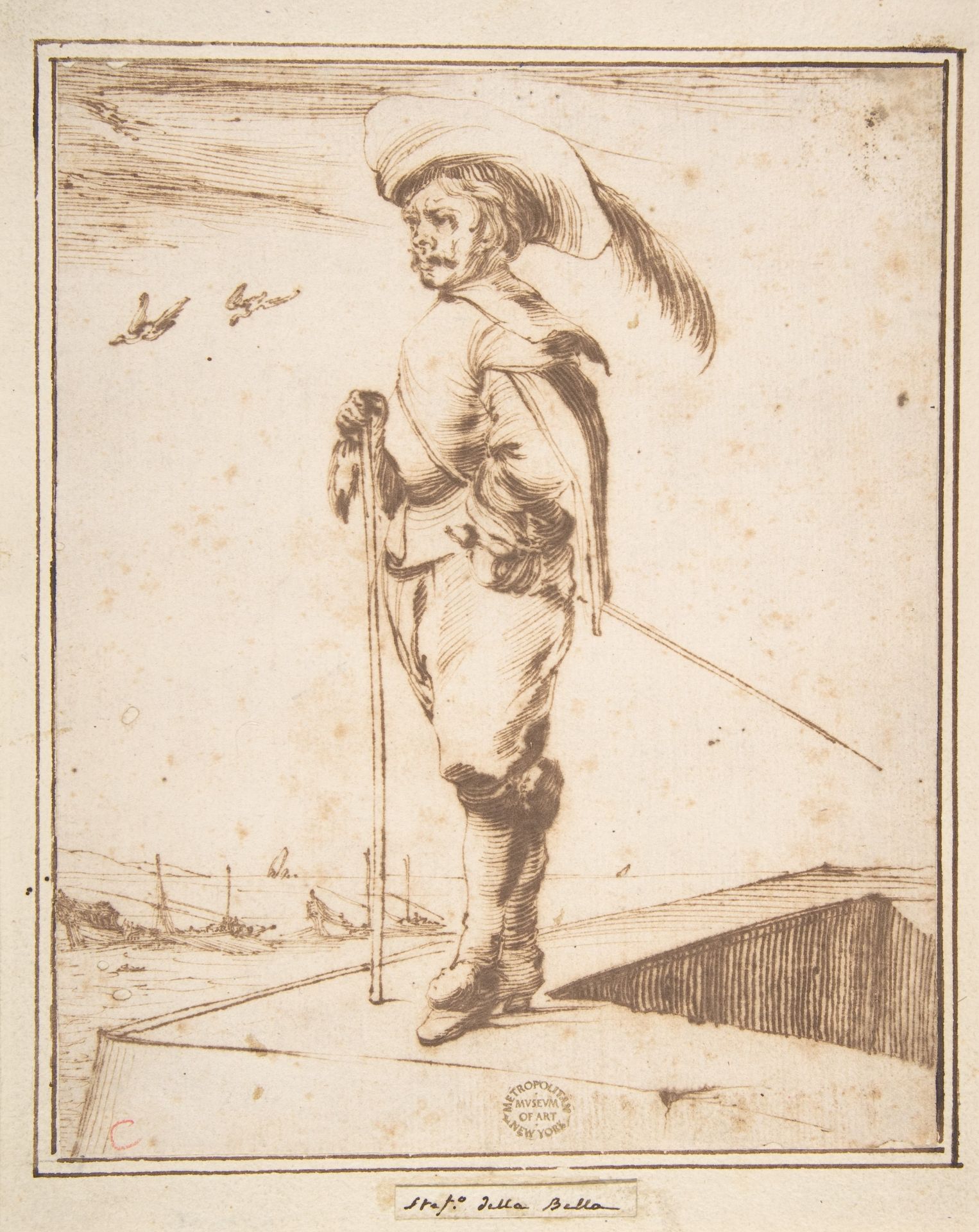 A Standing Soldier by Stefano della Bella