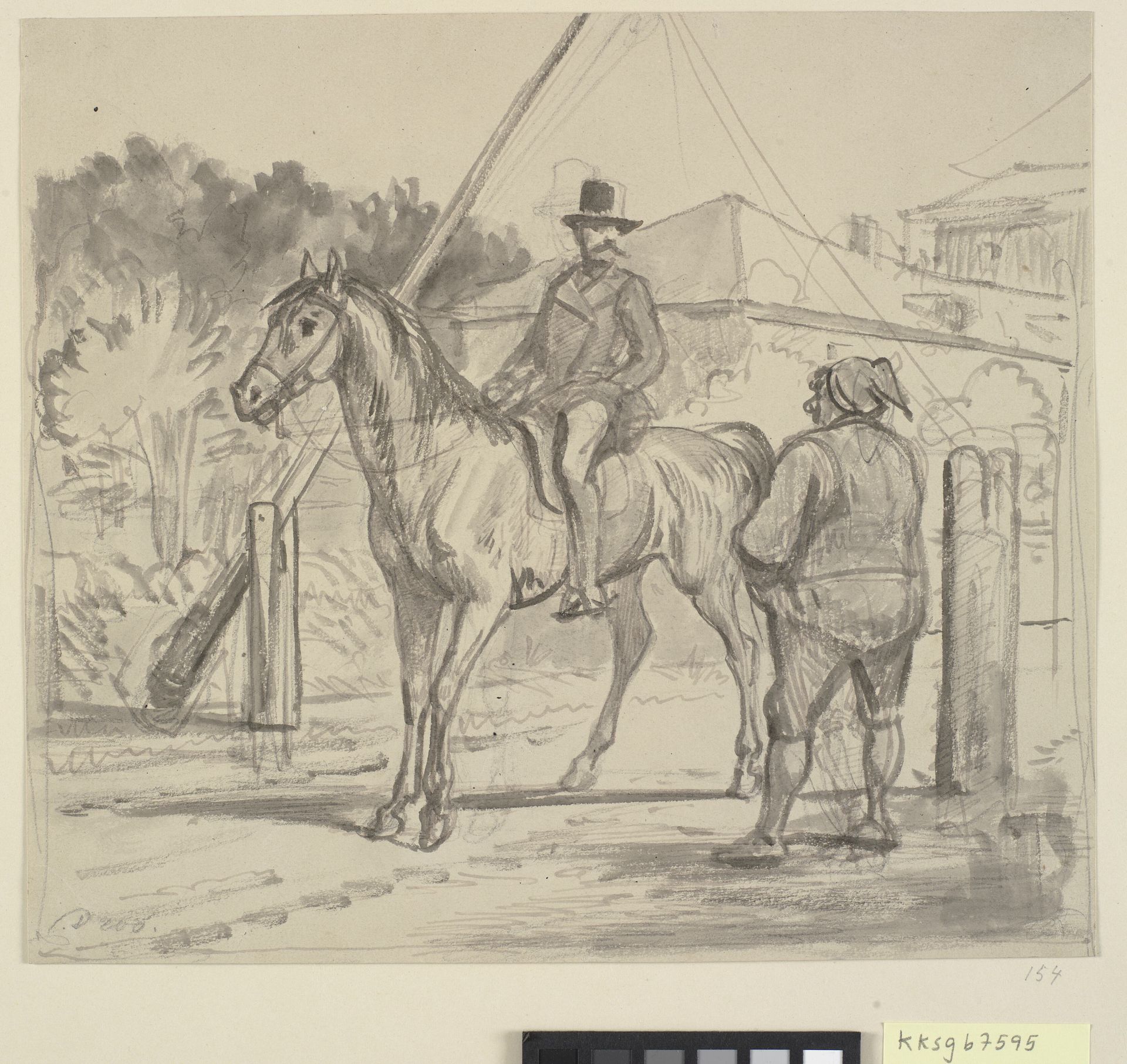 Rytter og bommand by Wilhelm Marstrand