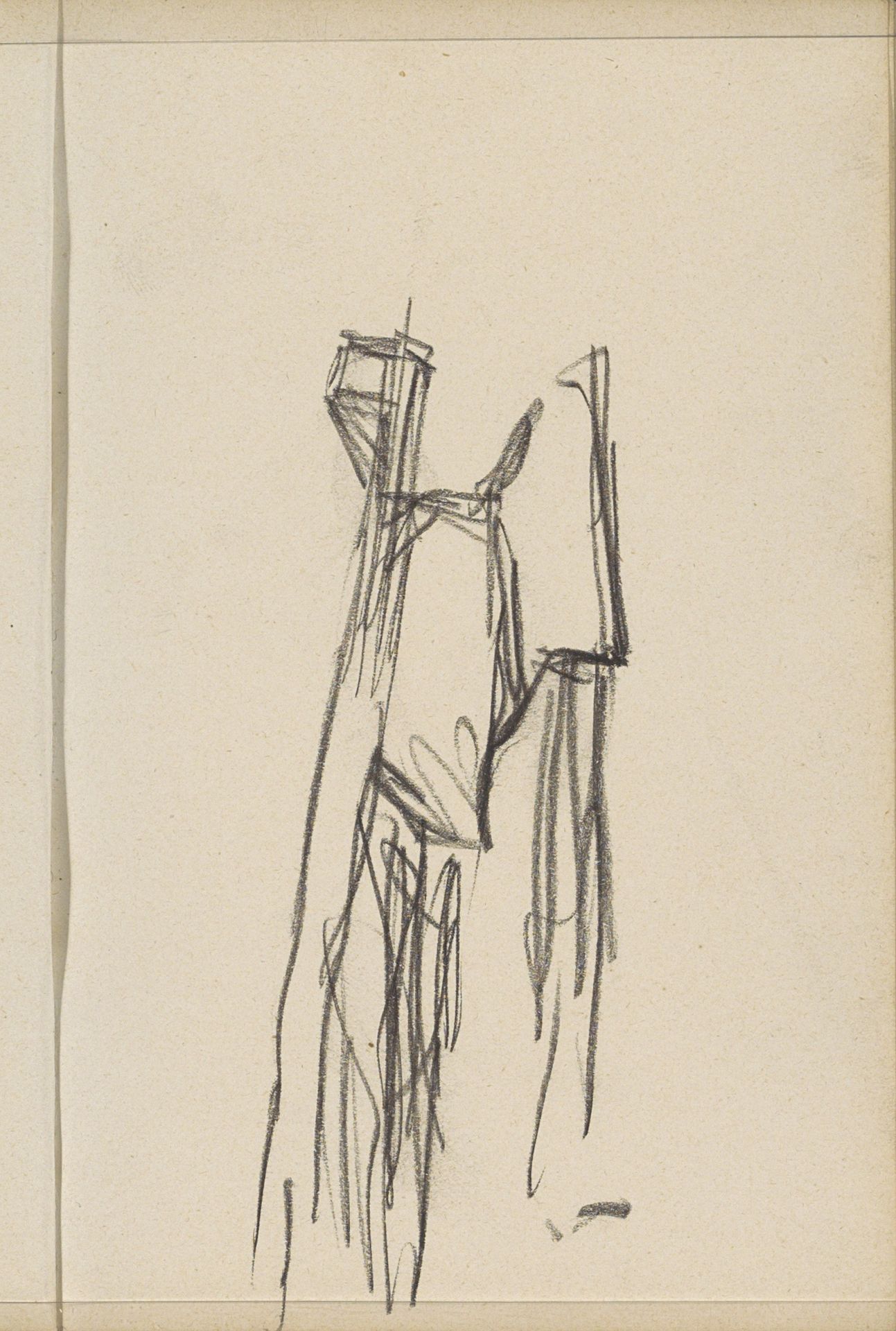 Studie, mogelijk van de achtersteven van een boot by George Hendrik Breitner