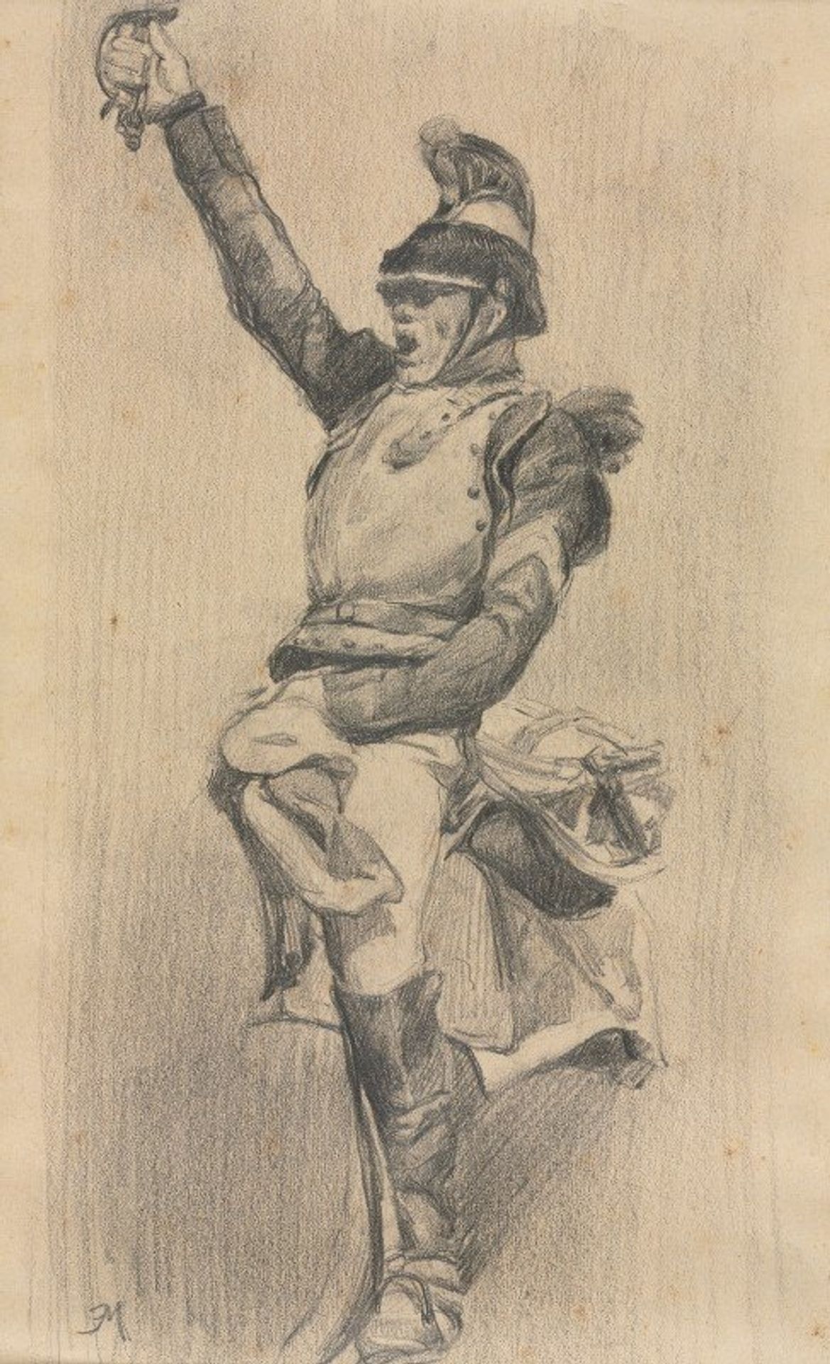 Soldier with Upraised Arm by Ernest Meissonier