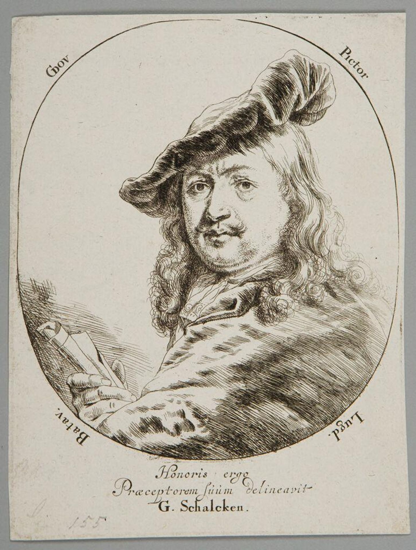 Portrait of Gerrit Dou by Godfried Schalcken
