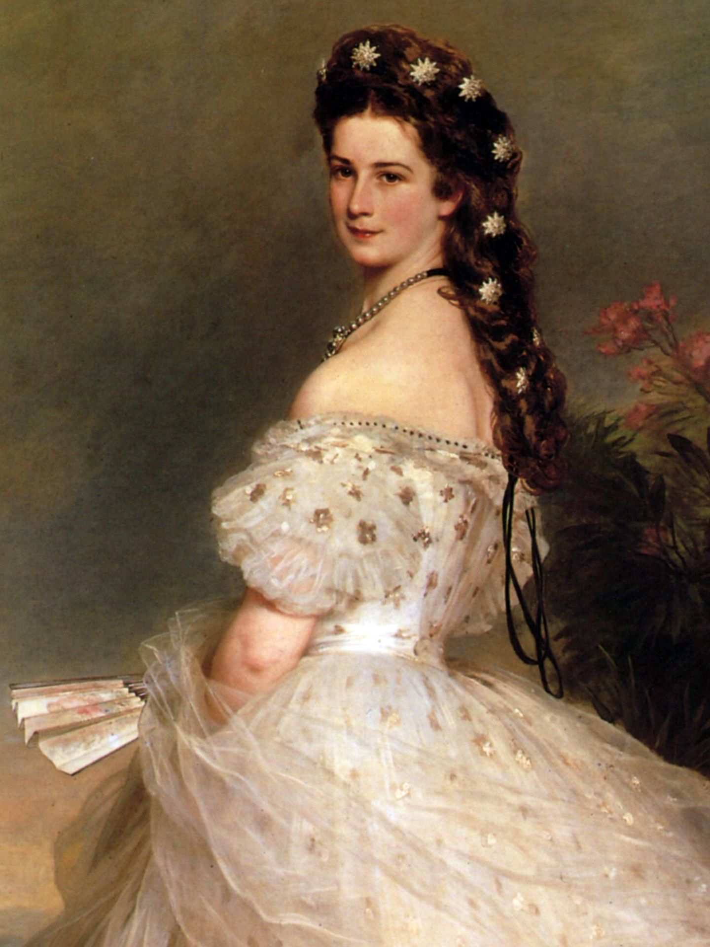 Empress Elisabeth of Austria in dancing dress by Franz Xaver Winterhalter