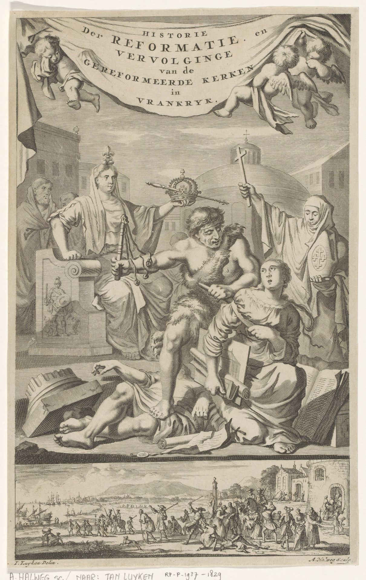 Franse Hervormde Kerk aangevallen door man met gesel by Adriaen Haelwegh