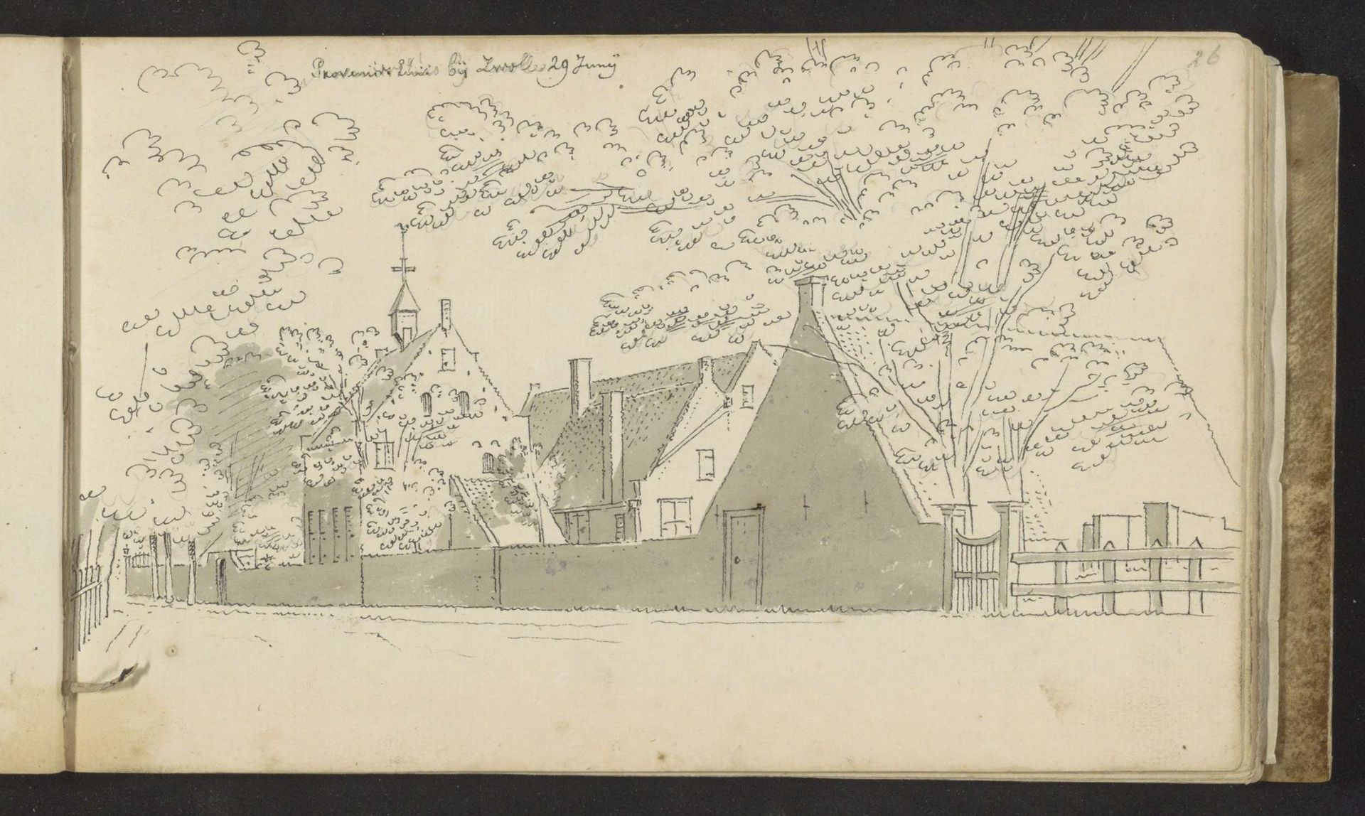 Buitengasthuis van het Broerenklooster te Zwolle by Abraham de (II) Haen