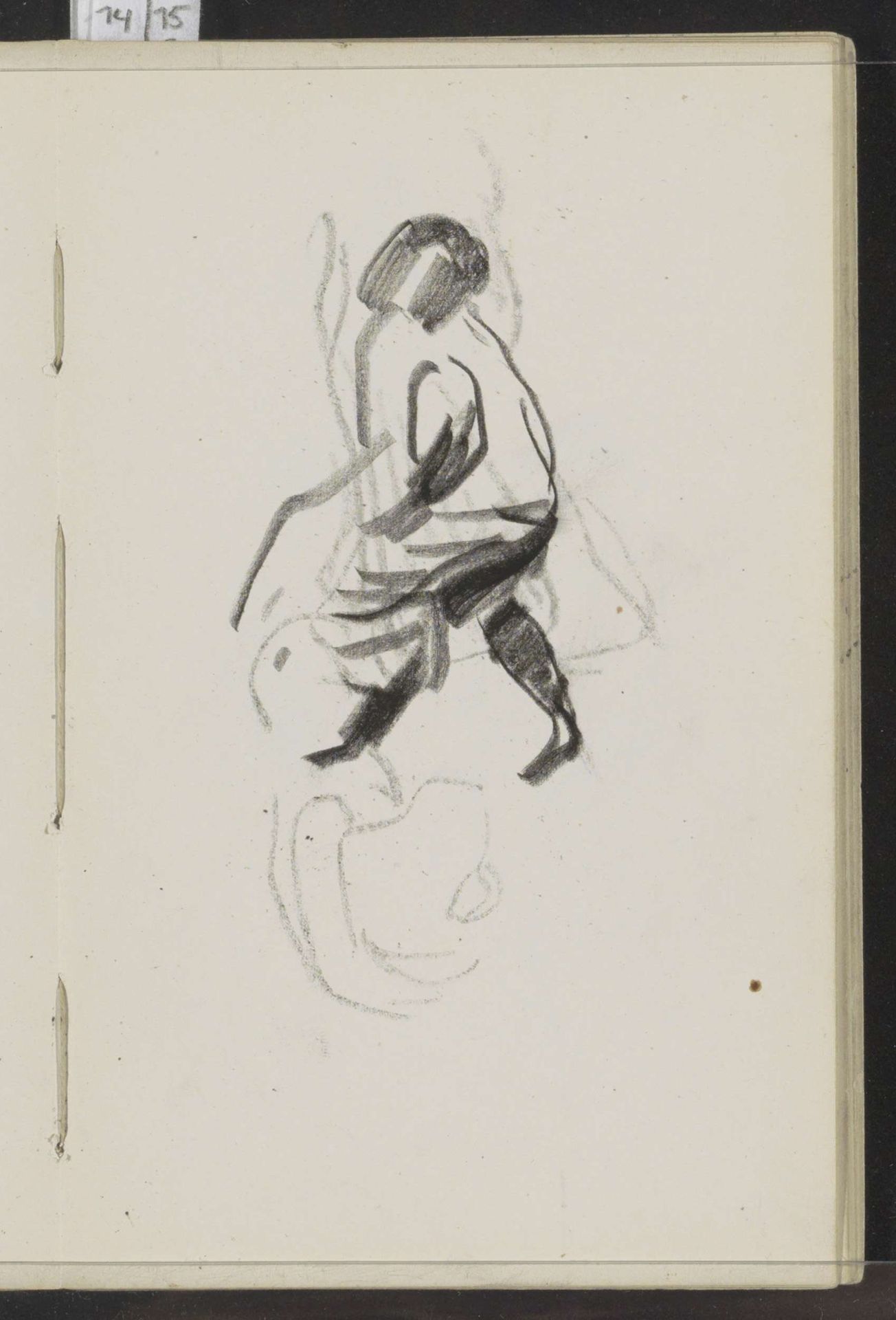Lopende figuur by Carel Adolph Lion Cachet