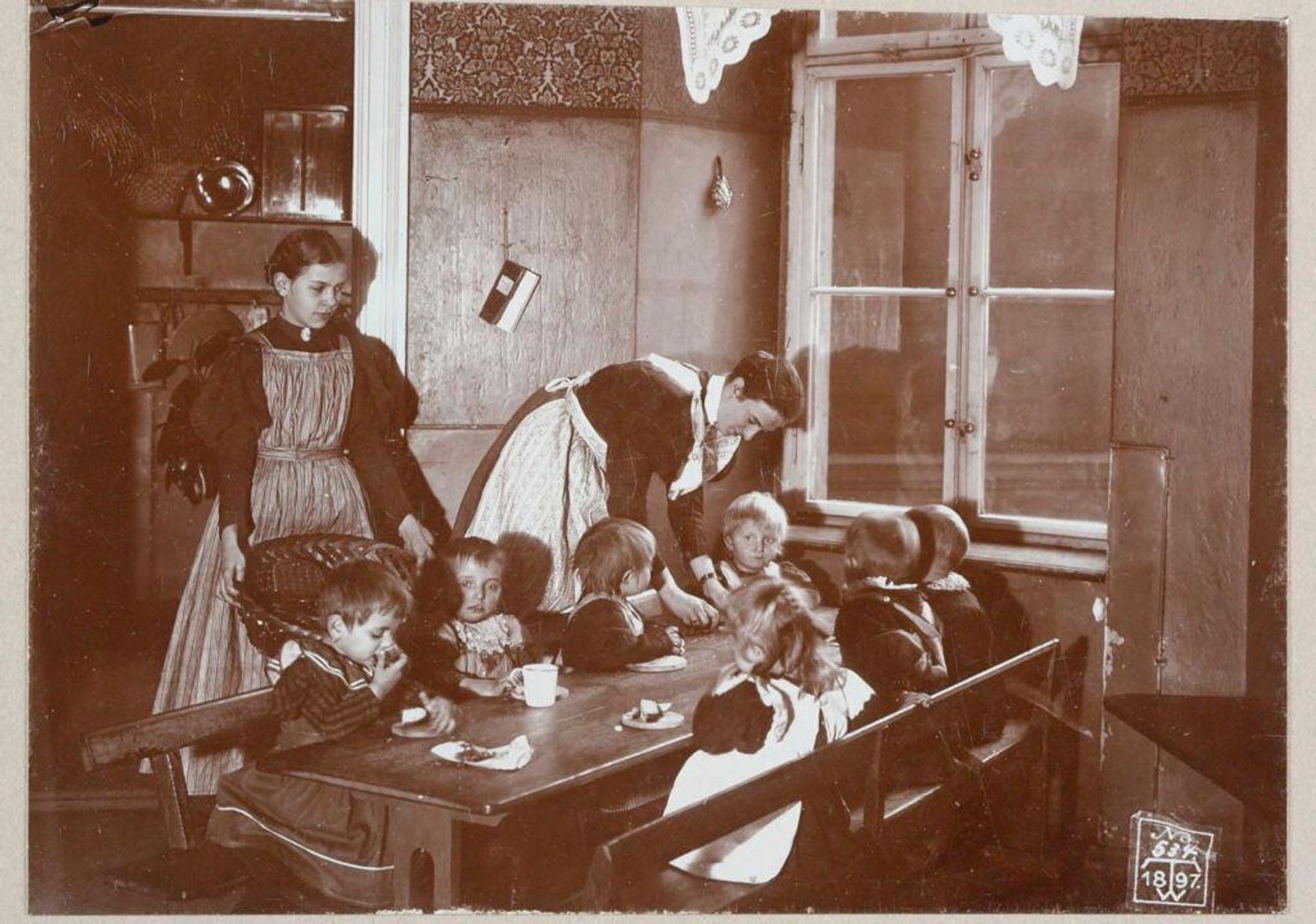 Education, General: Germany. Berlin. Volkskindergarten: Froebelhaus: Tea. by Waldemar Titzenthaler