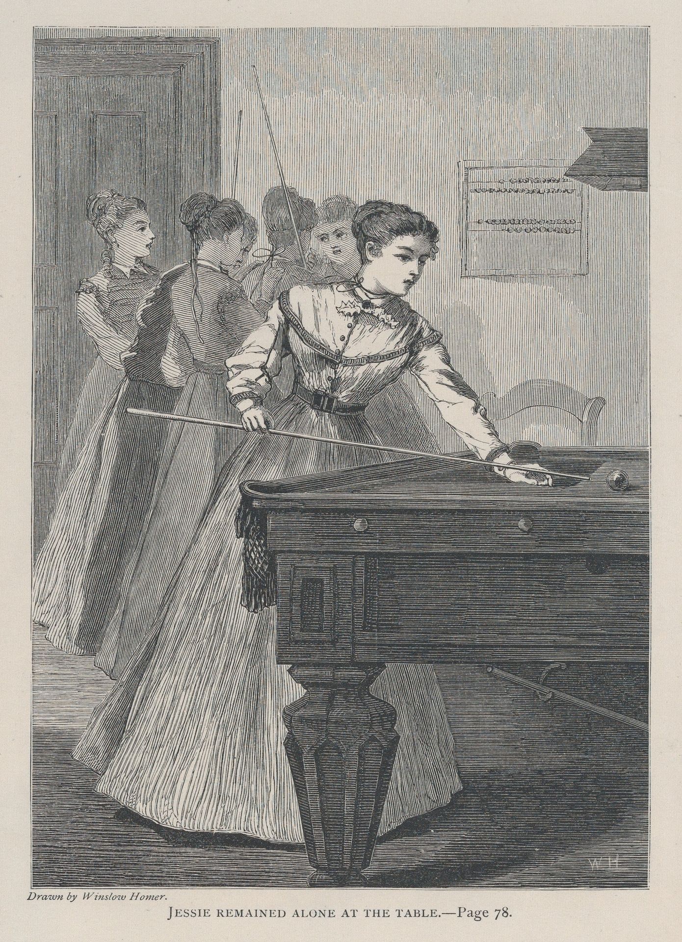 Jessie Remained Alone at the Table (The Galaxy, An Illustrated Magazine of Entertaining Reading, Vol. VI) by Winslow Homer