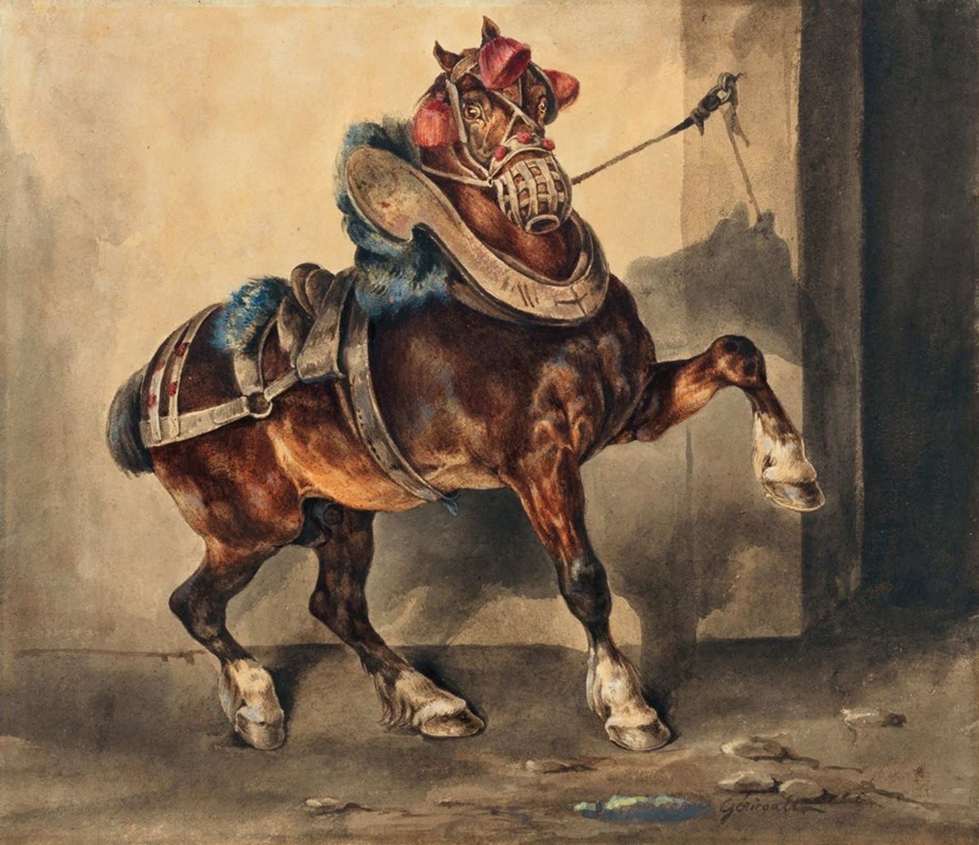 Le cheval du platrier by Théodore Géricault
