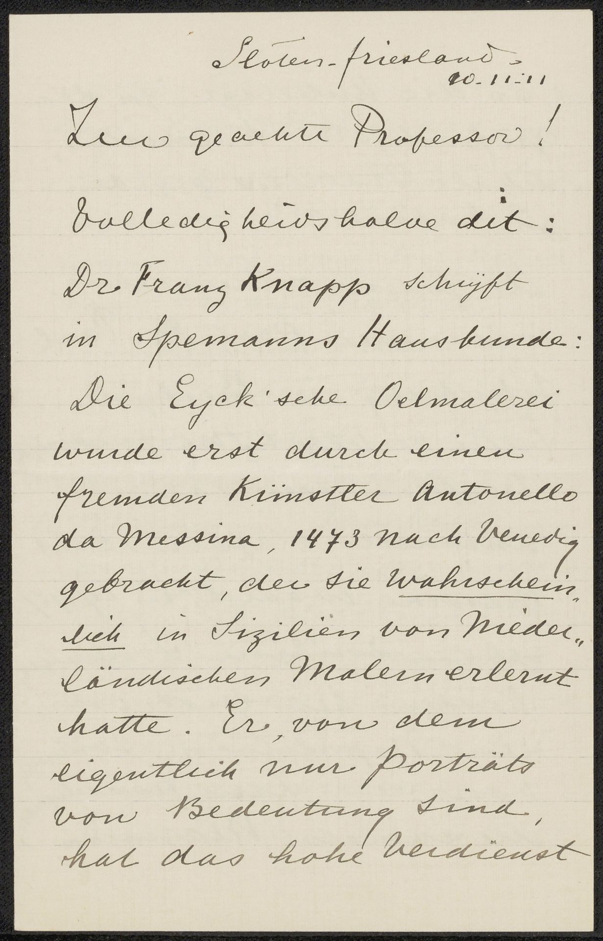 Brief aan August Allebé by Chris Huidekooper