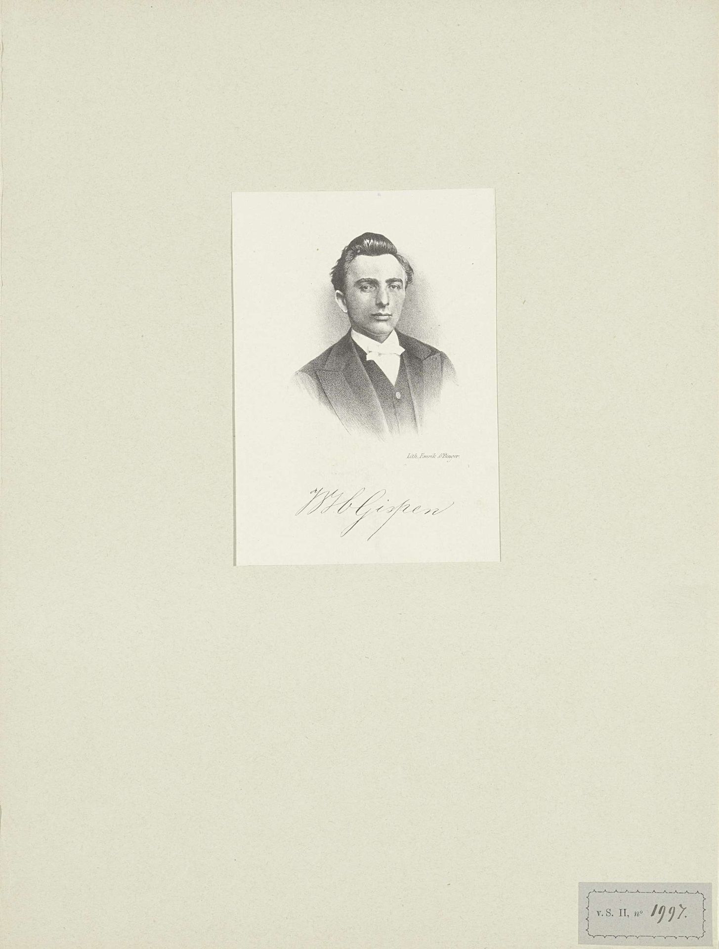 Portret van Willem Hendrik Gispen by Emrik & Binger