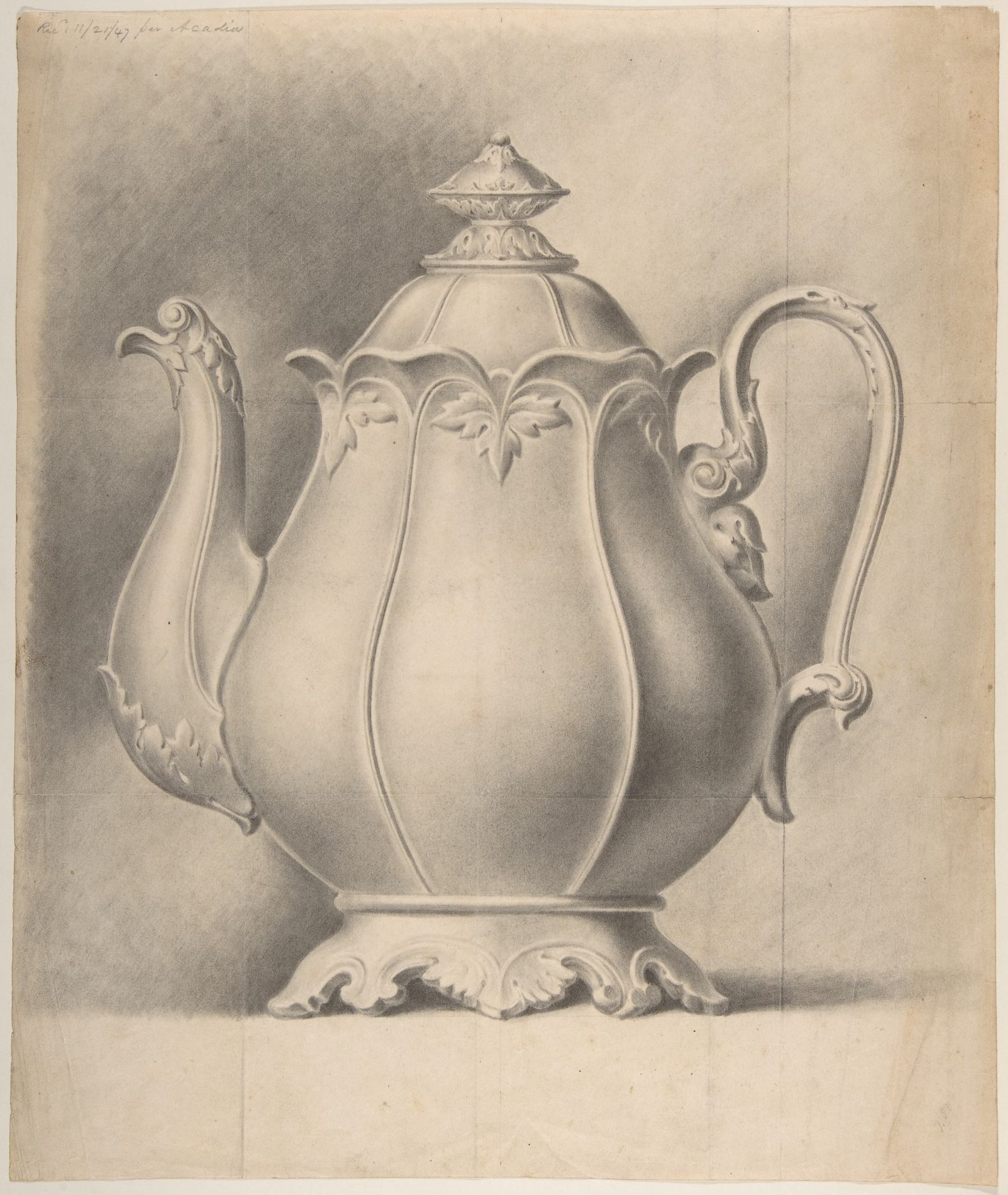 Design for a Tea Pot Removed from the Factory Record Book by Haviland & Co.