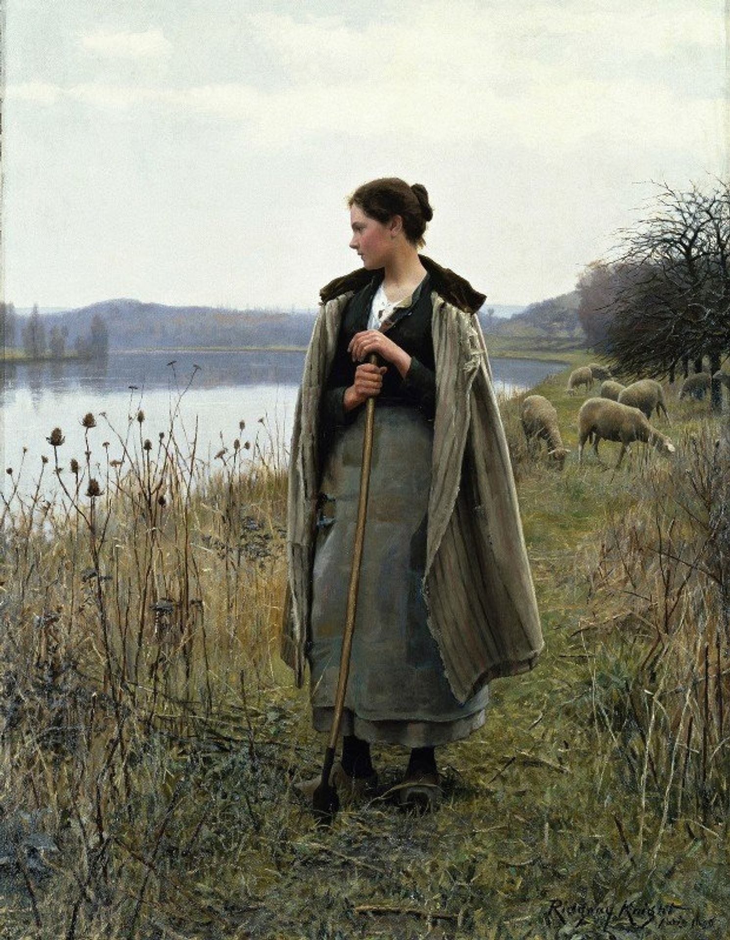 The Shepherdess Of Rolleboise by Daniel Ridgway Knight